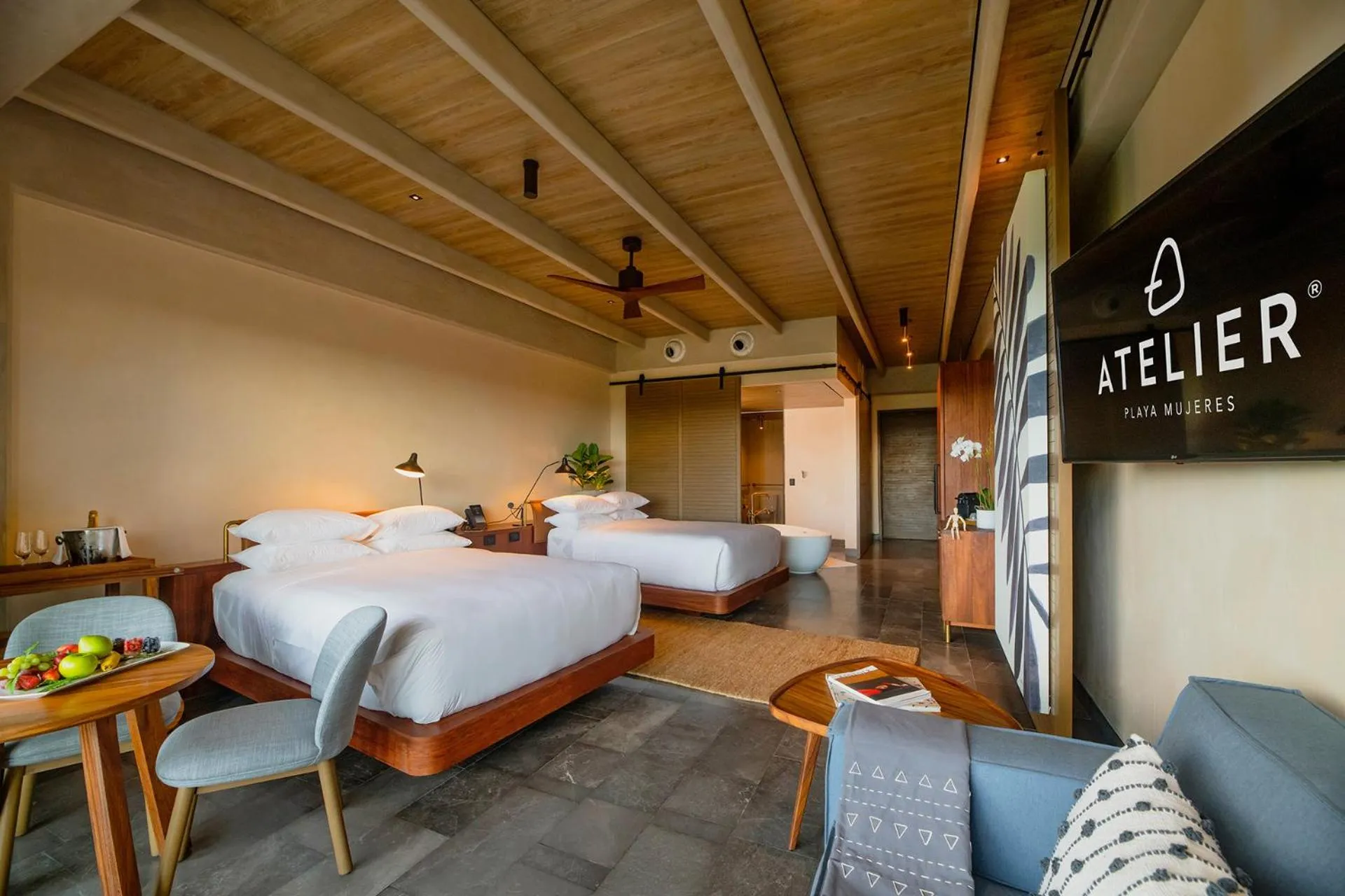 Bed in Atelier Playa Mujeres- Adults Only - All Inclusive Resort