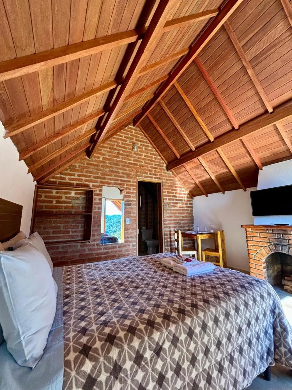 Bed in Pousada Vista do Paraíso