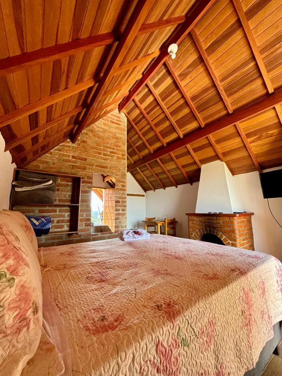 Bed in Pousada Vista do Paraíso