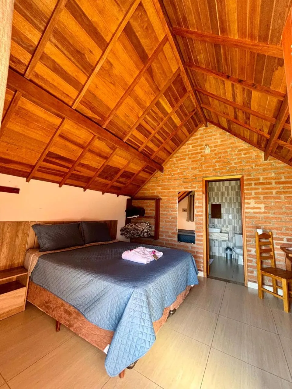 Bed in Pousada Vista do Paraíso