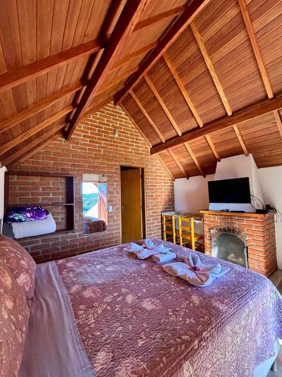 Bed in Pousada Vista do Paraíso