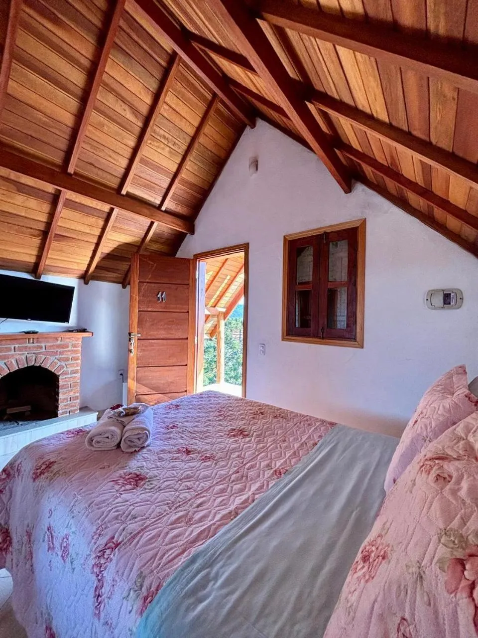 Bed in Pousada Vista do Paraíso