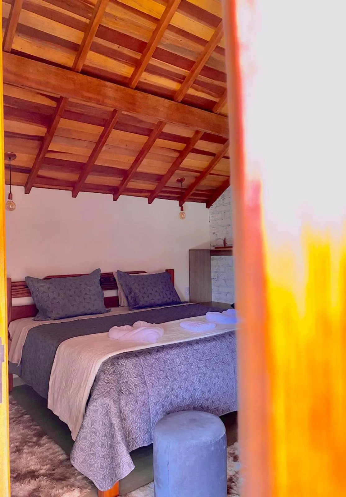 Bed in Pousada Vista do Paraíso