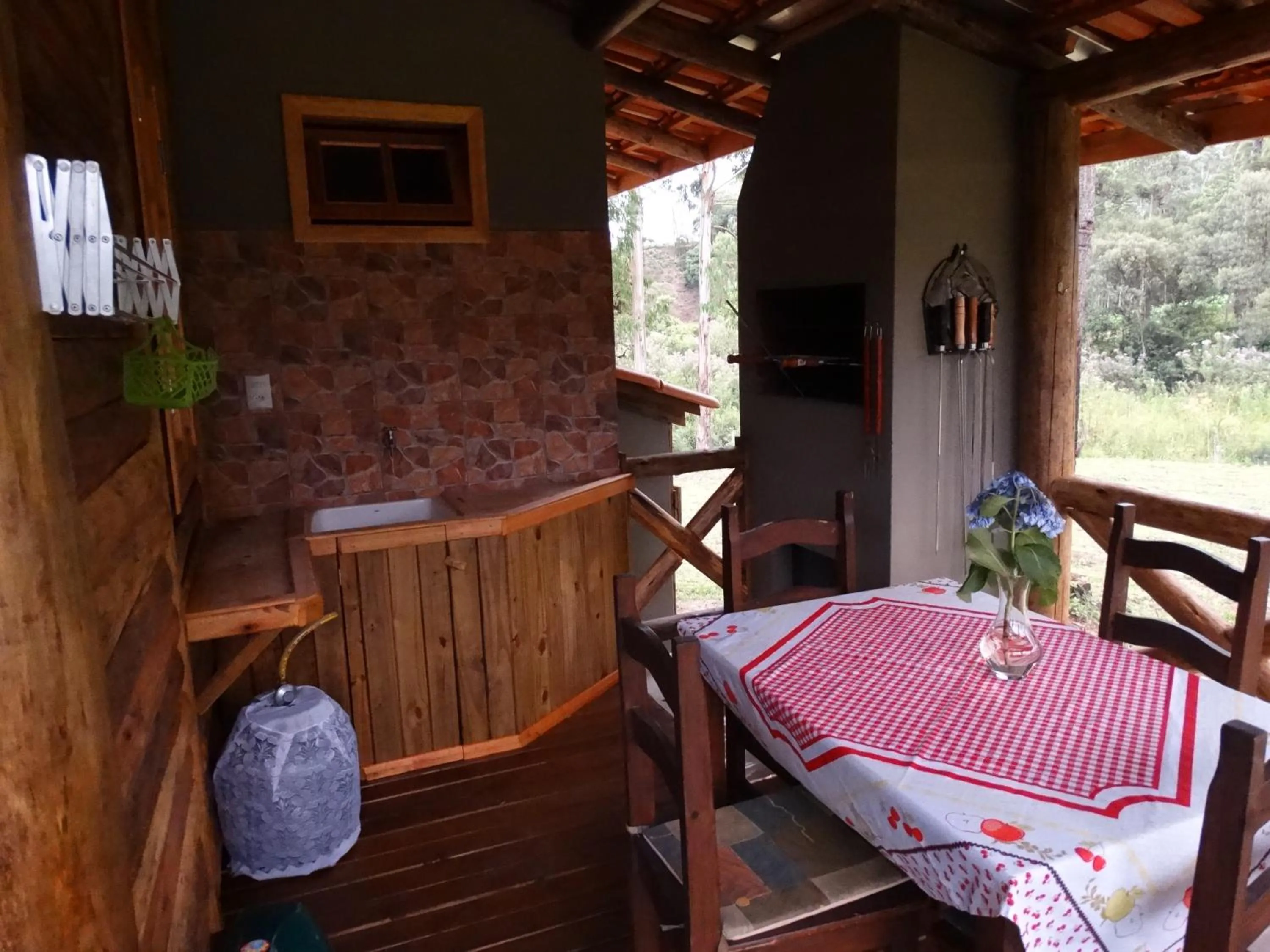 BBQ facilities in Pousada Recanto dos Pôneis Rio Rufino Urubici