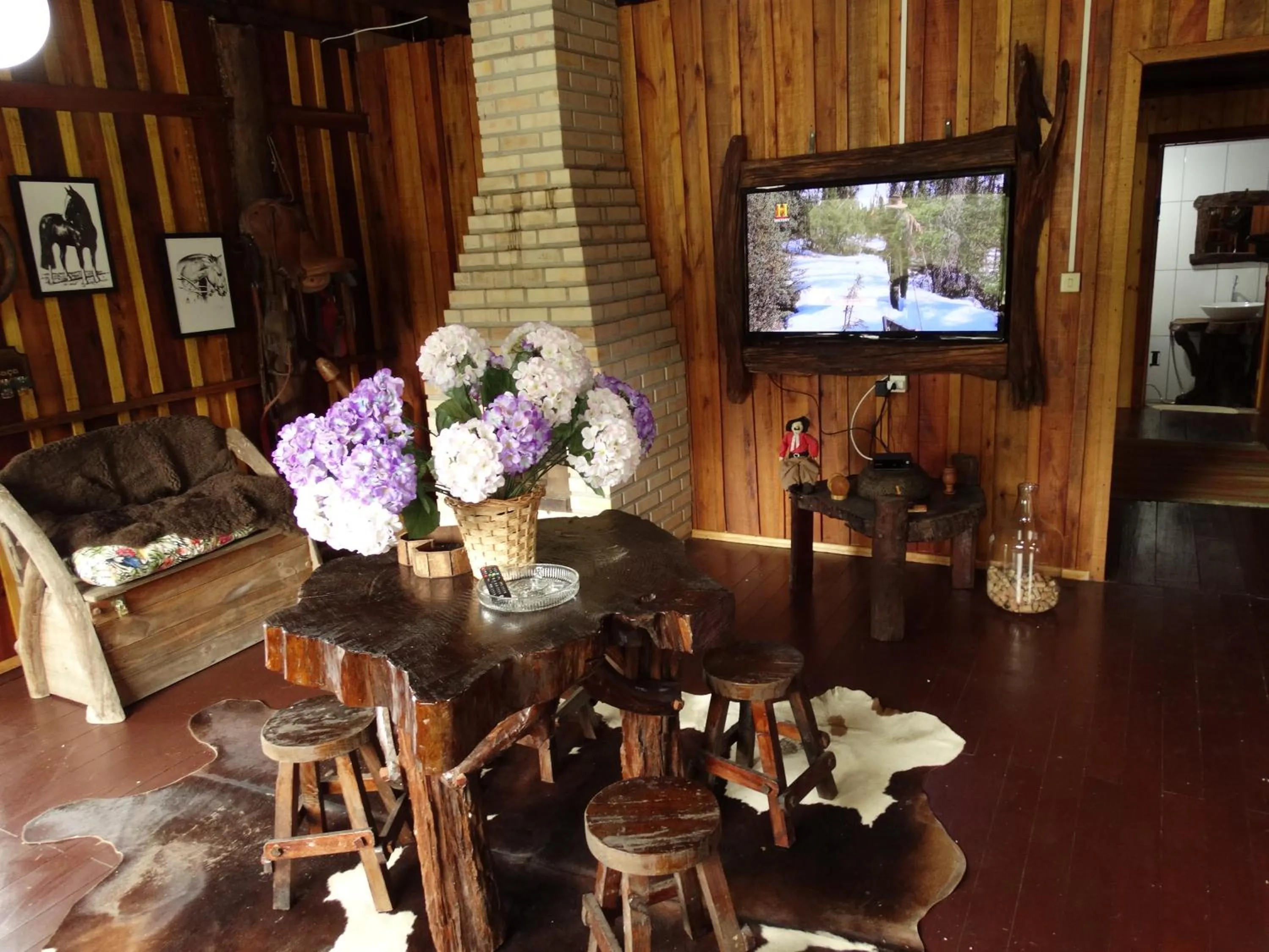 Communal lounge/ TV room in Pousada Recanto dos Pôneis Rio Rufino Urubici
