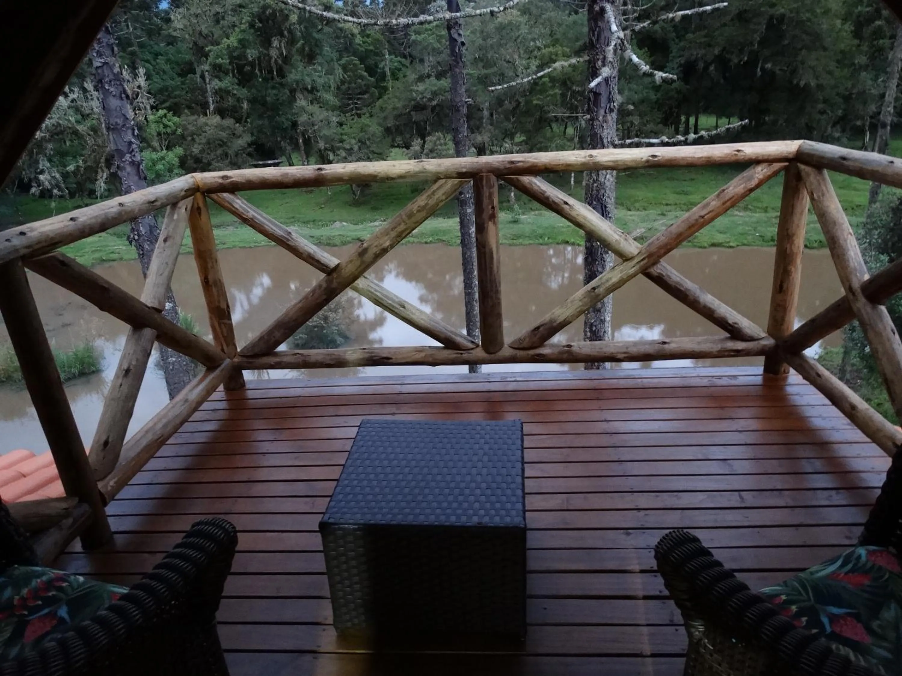 Balcony/Terrace in Pousada Recanto dos Pôneis Rio Rufino Urubici