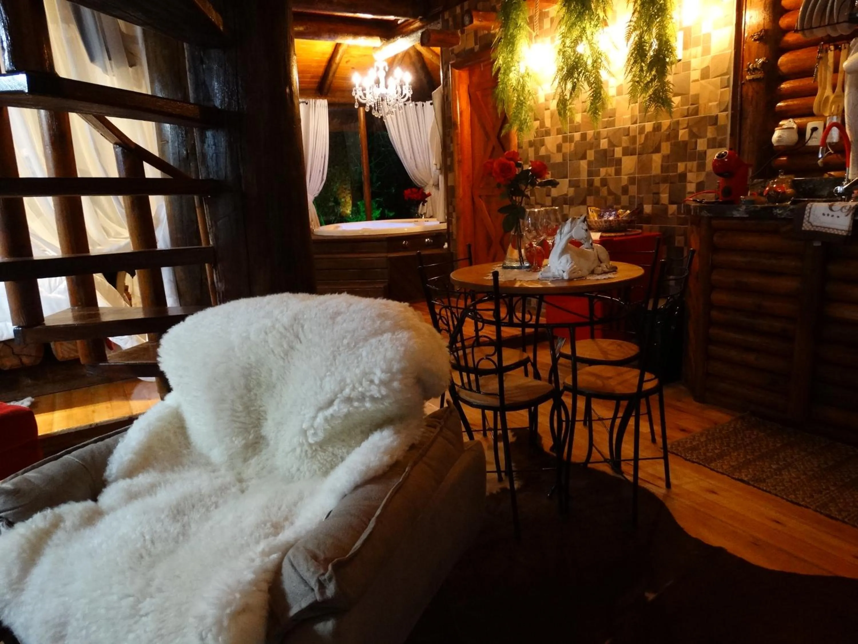 Seating area in Pousada Recanto dos Pôneis Rio Rufino Urubici