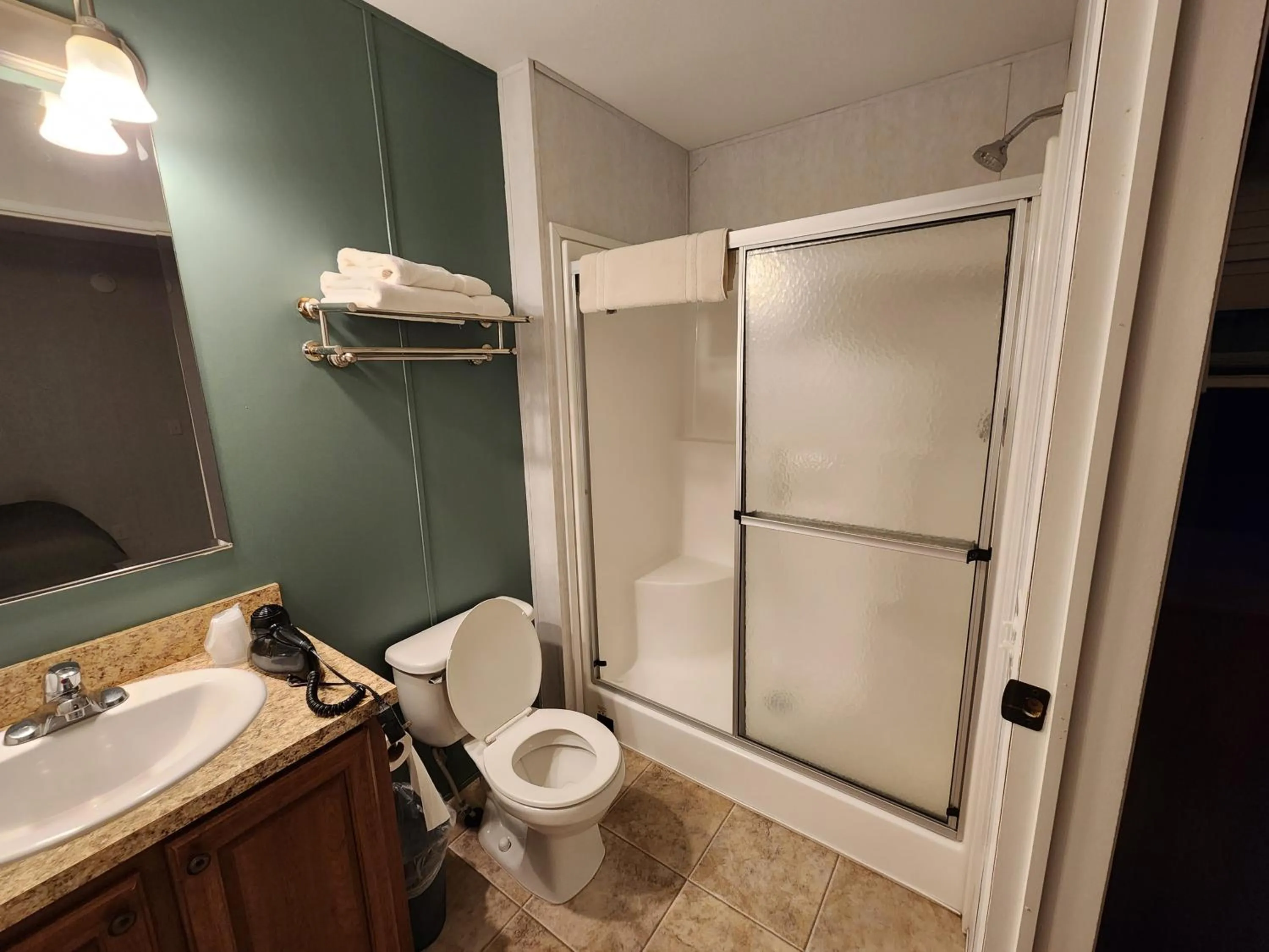 Shower in Circle R Motel