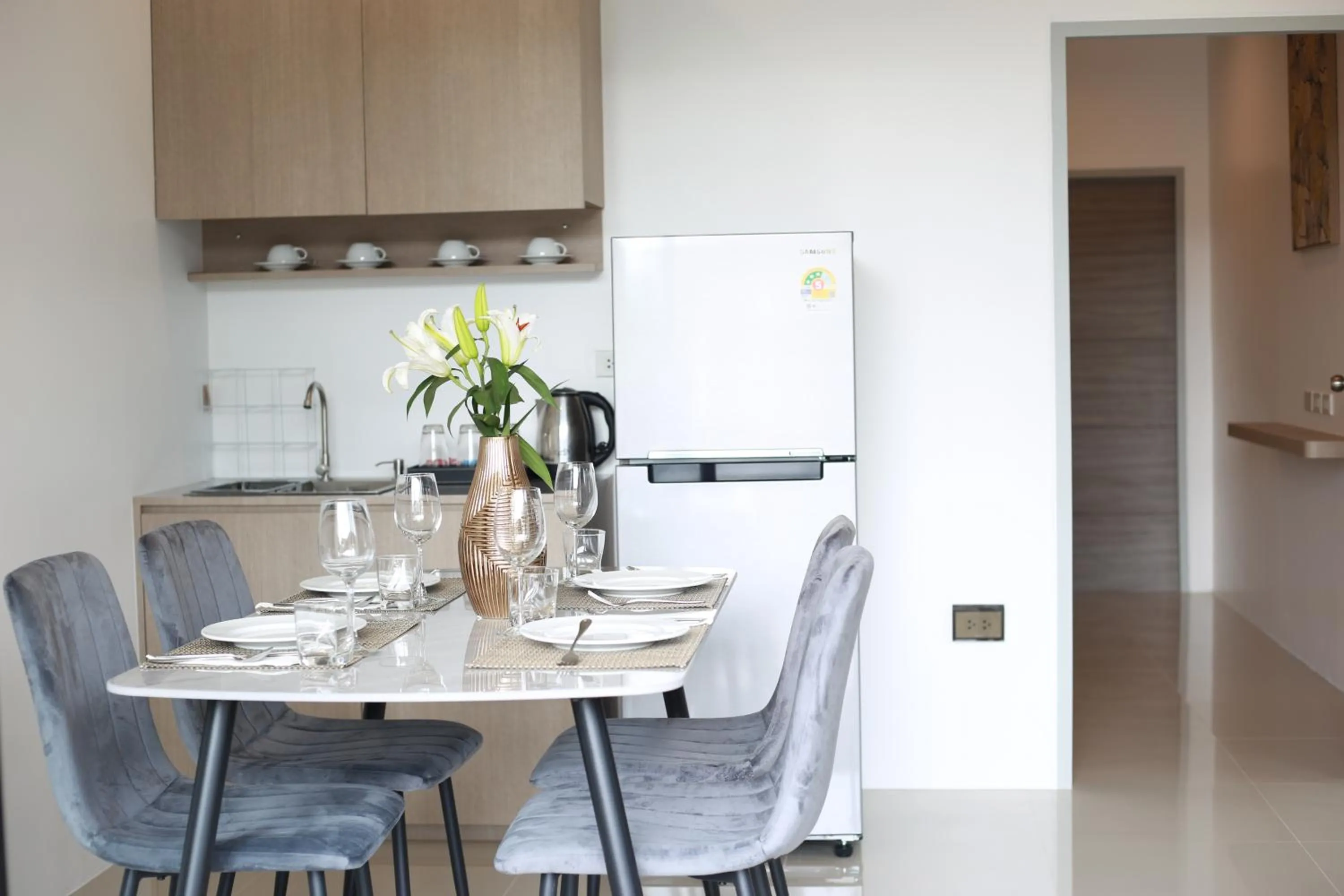 Kitchen or kitchenette in Shangrilah Bungalow