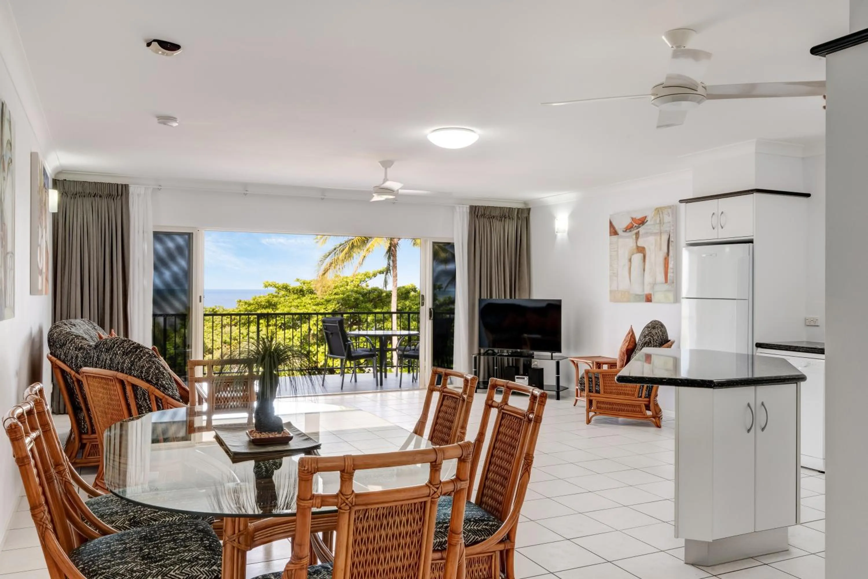 Living room in Beachfront Apartments on Trinity Beach