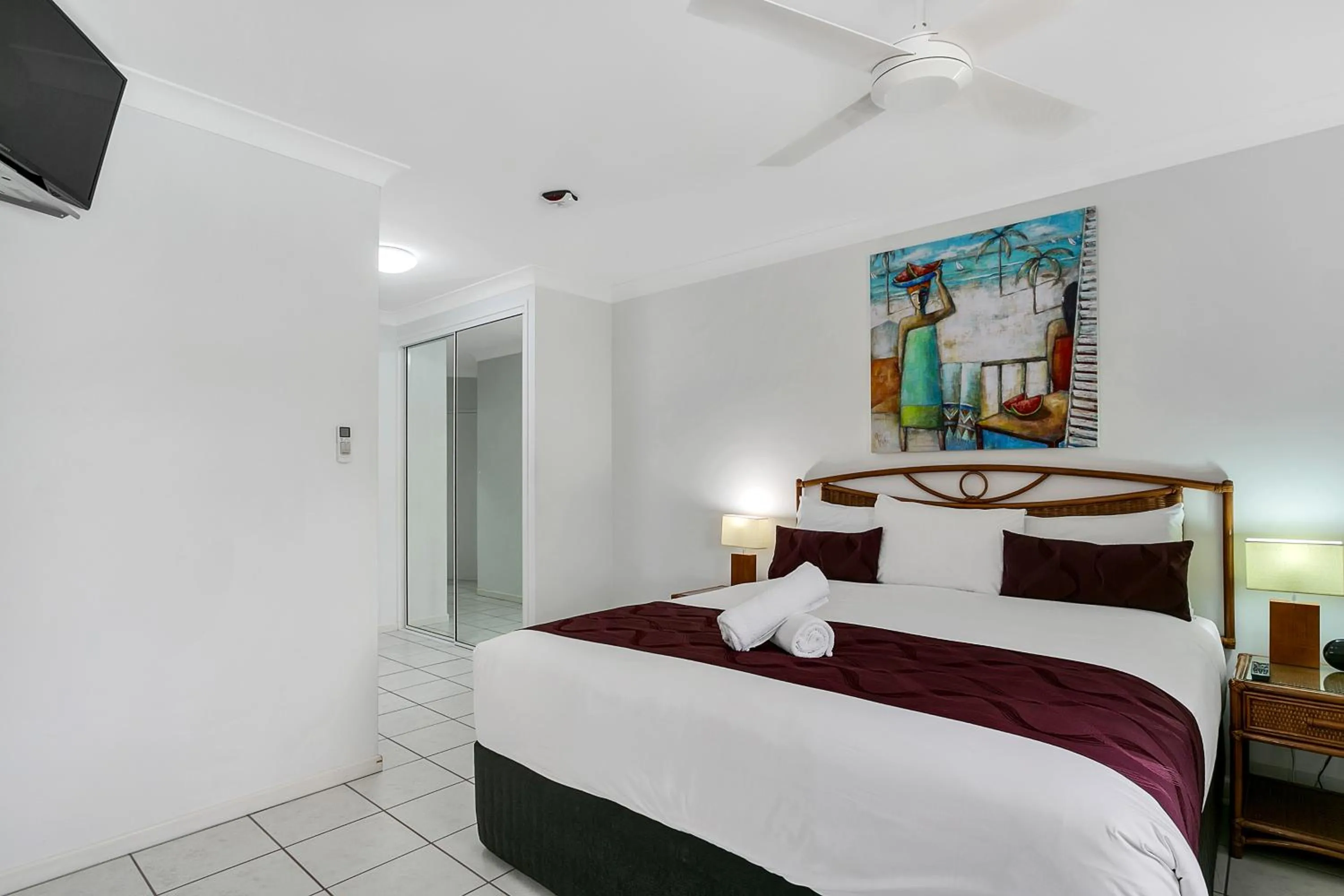 Bed in Beachfront Apartments on Trinity Beach