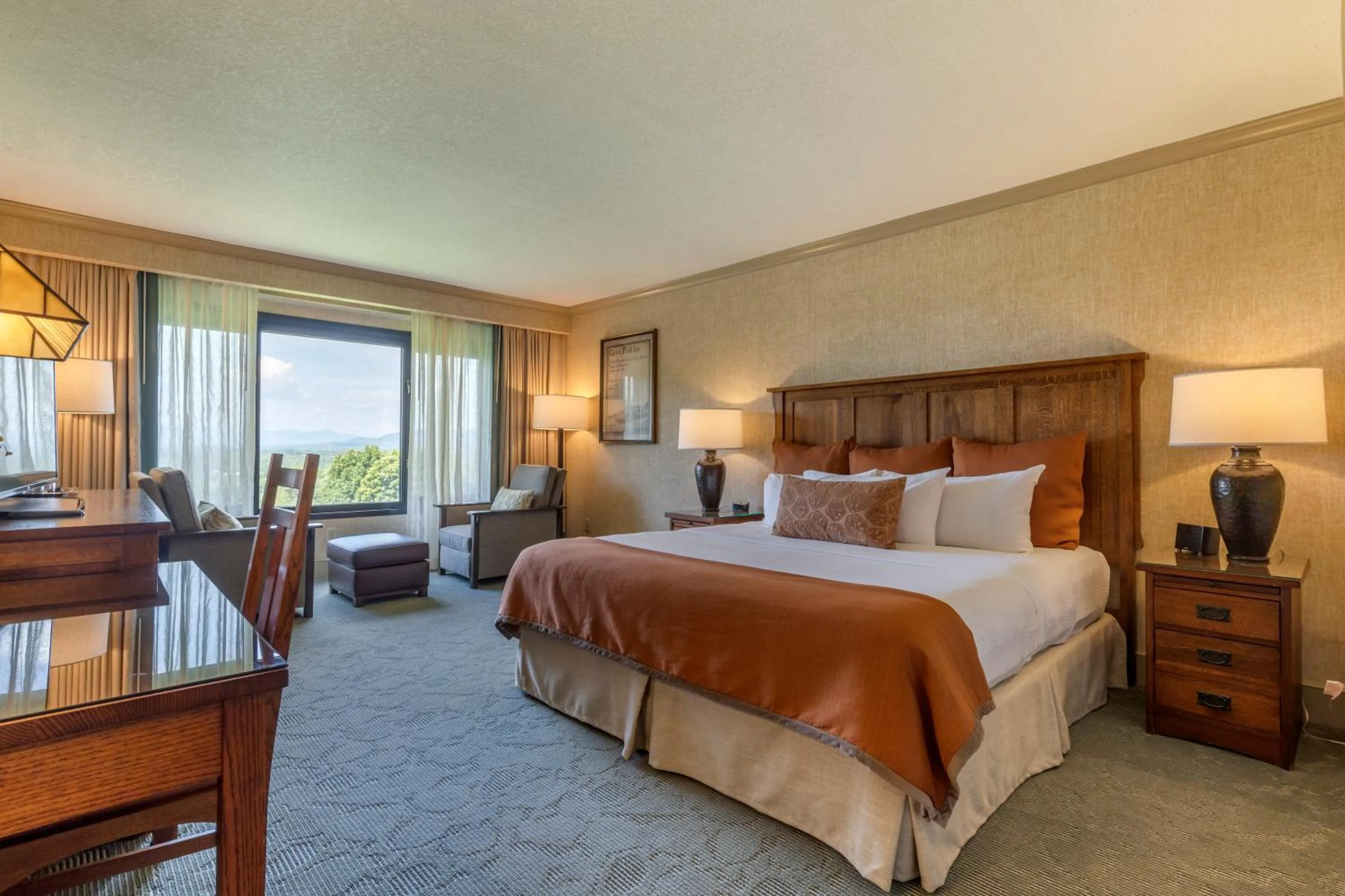 Premium Accessible Mountain View Room with One King Bed  in The Omni Grove Park Inn & Spa - Asheville