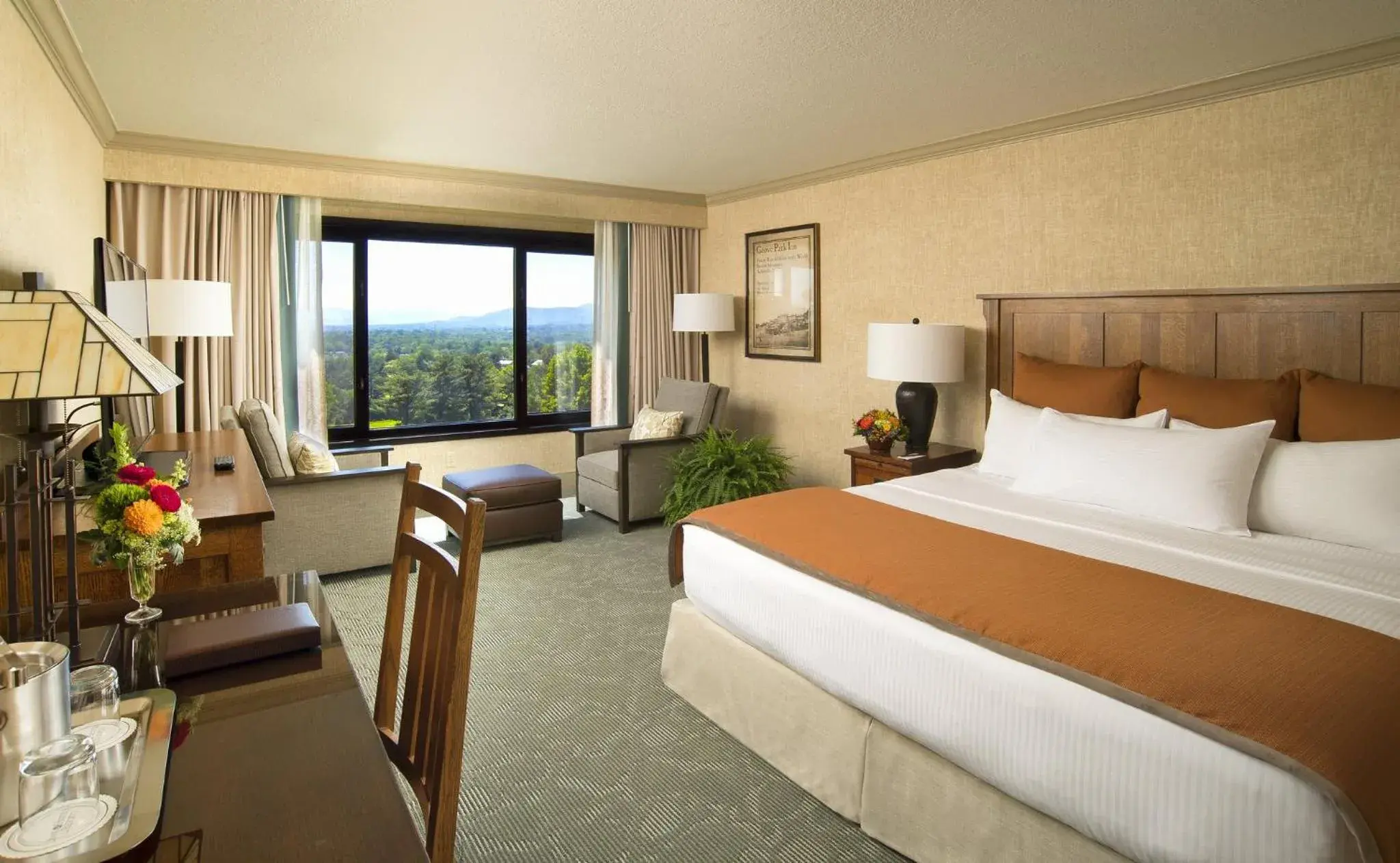 Premium Mountain View Room with One King Bed in The Omni Grove Park Inn & Spa - Asheville Premium Mountain View Room with One King Bed in The Omni Grove Park Inn & Spa - Asheville