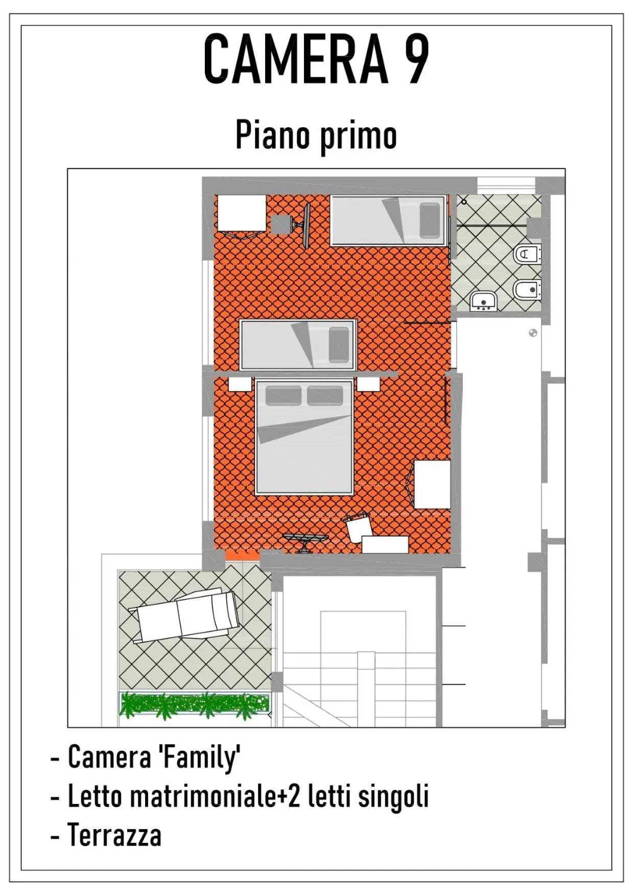 Floor plan in Acquaviva Experience B&B