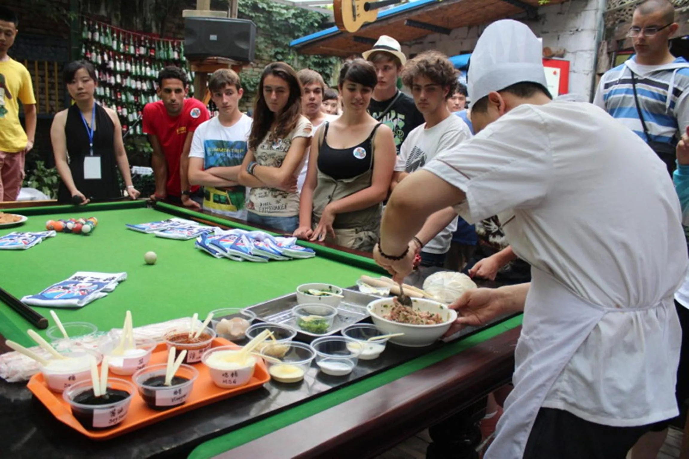 Decorative detail in Chengdu Dreams Travel International Youth Hostel