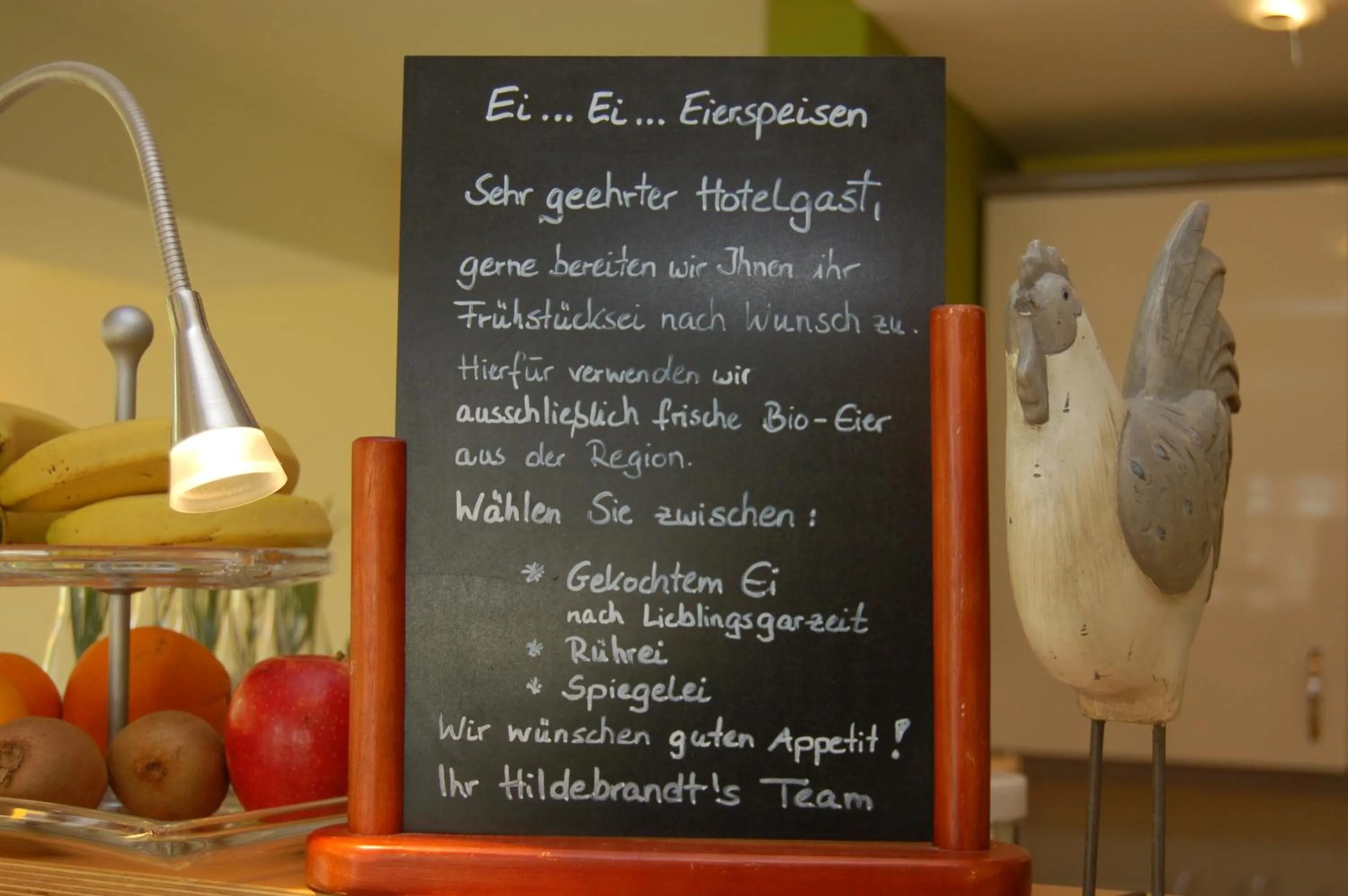 Food and drinks in Hotel Hildebrandt's