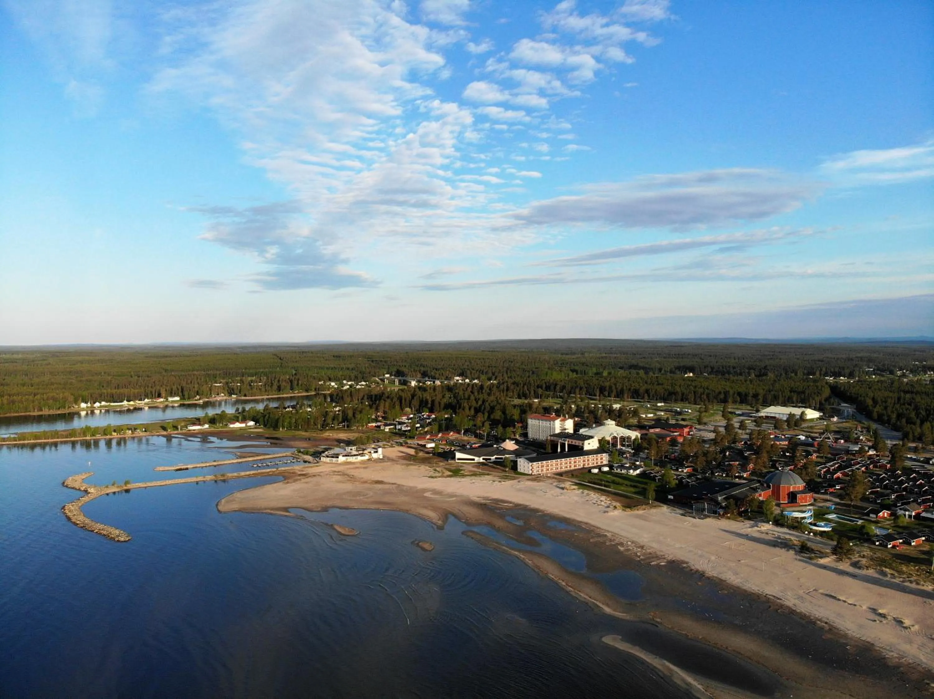 Bird's eye view in Pite Havsbad Piteå