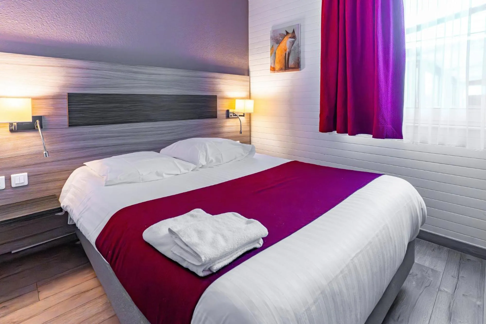 Bed in Hotel Restaurant Argos, Strasbourg Nord