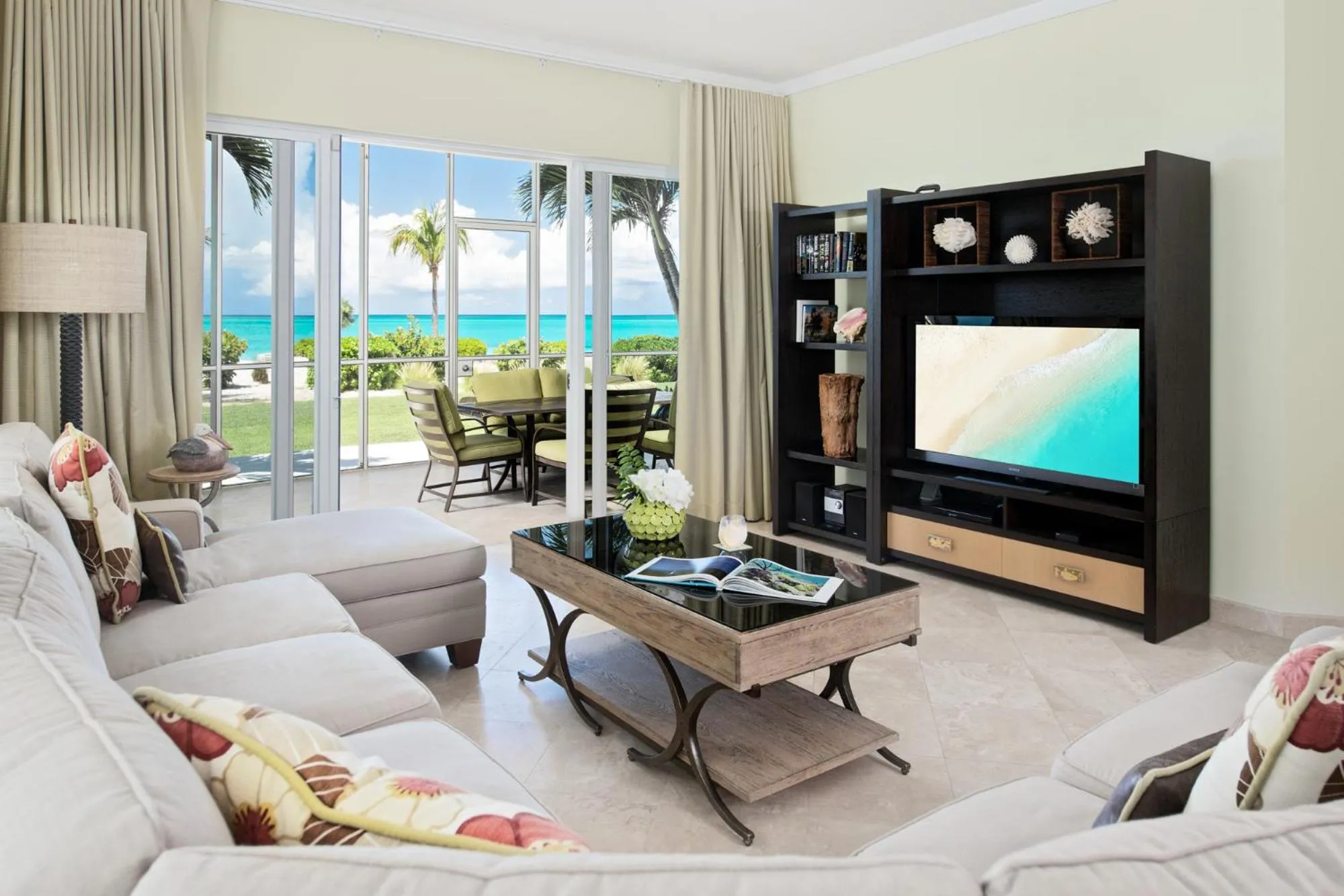Living room in The Venetian on Grace Bay