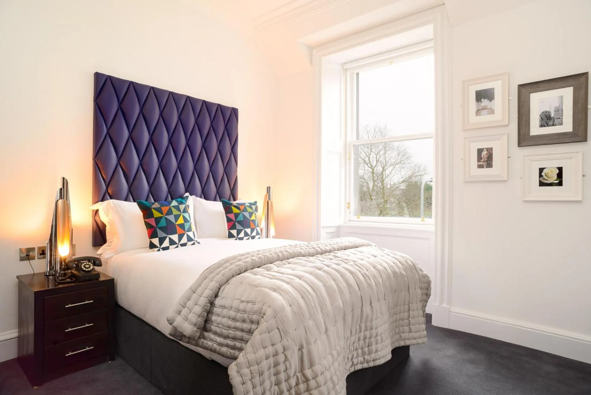 Bedroom, Bed in Black Ivy