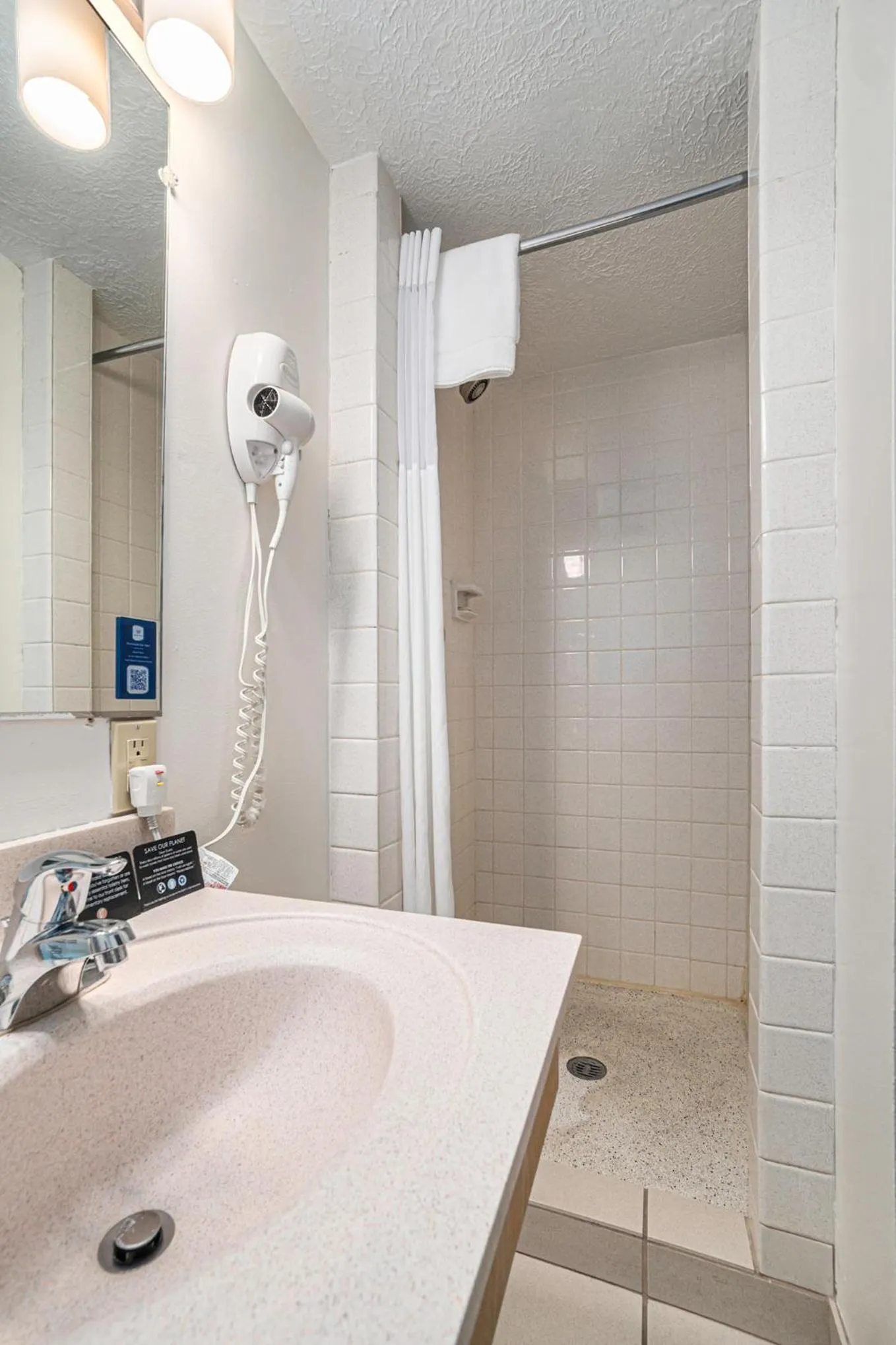 Shower in Travelodge by Wyndham Traverse City MI