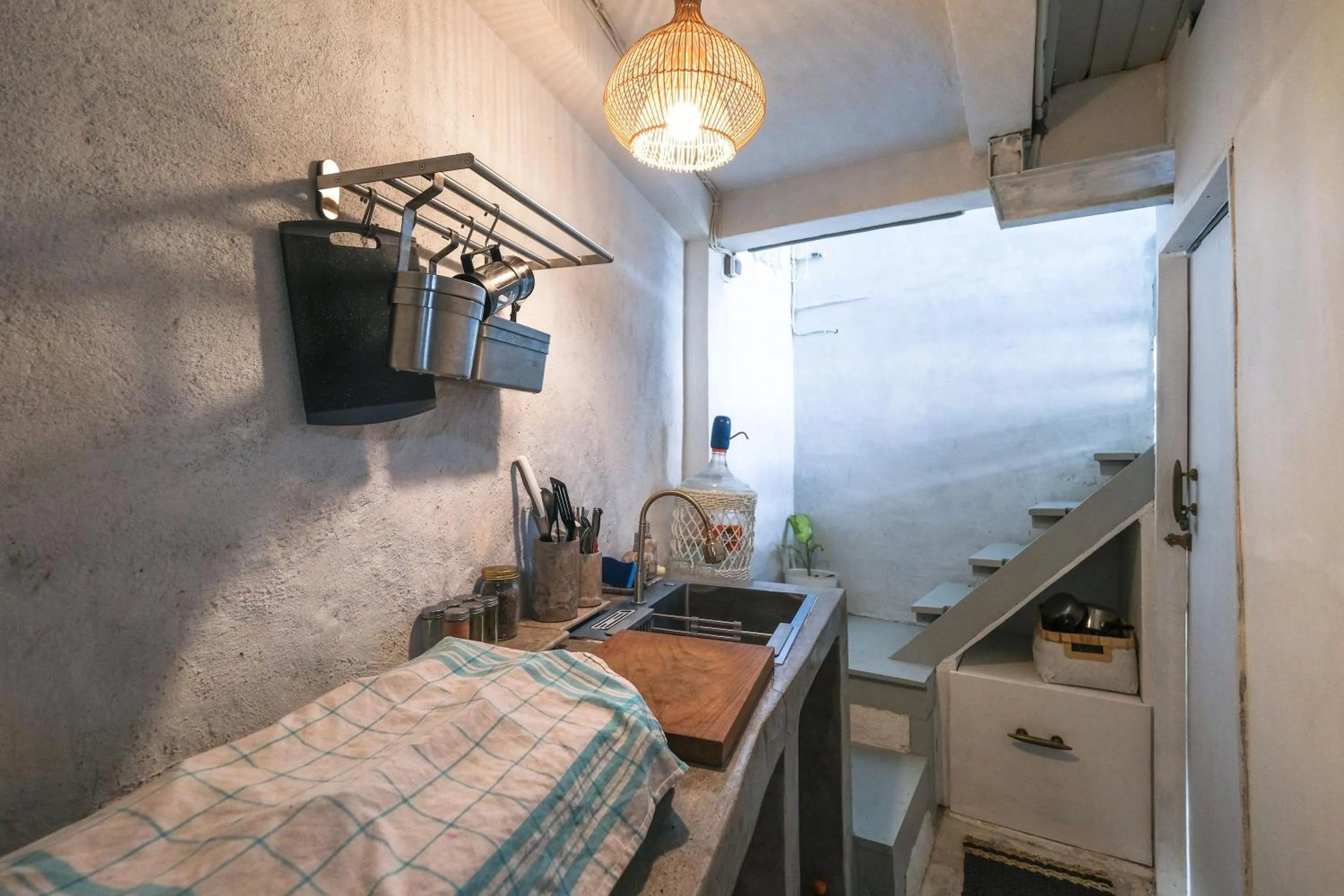 kitchen, Bed in Le Cliff Bali