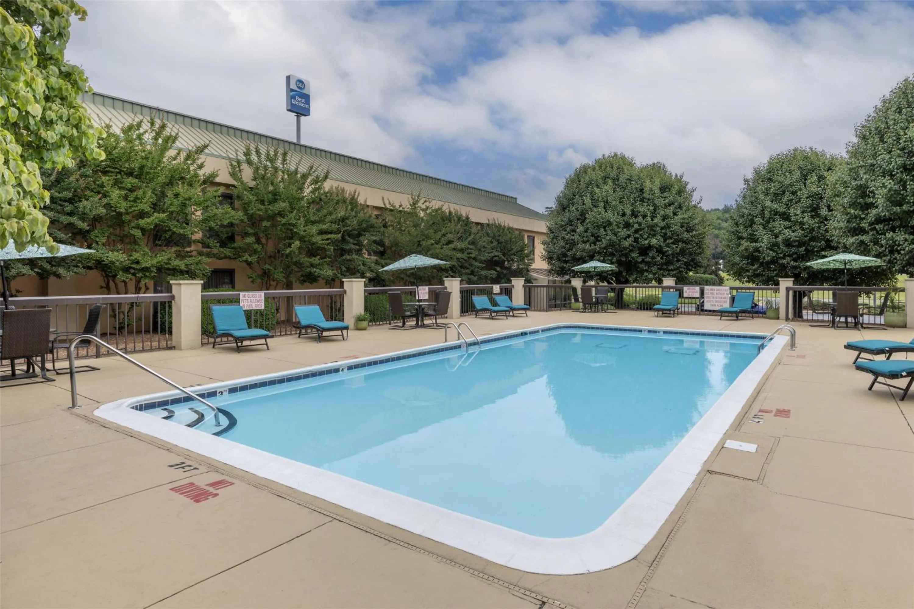 Pool view in Best Western Hickory