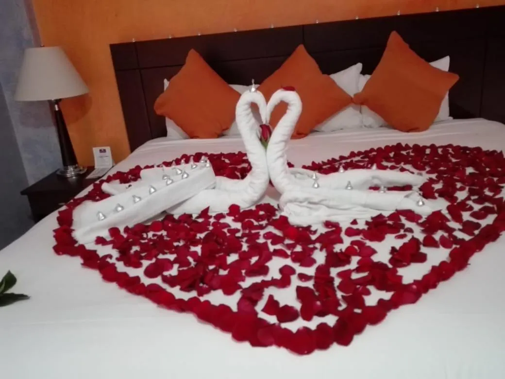 Bed in Hotel María Eugenia Tuxtla Gutiérrez
