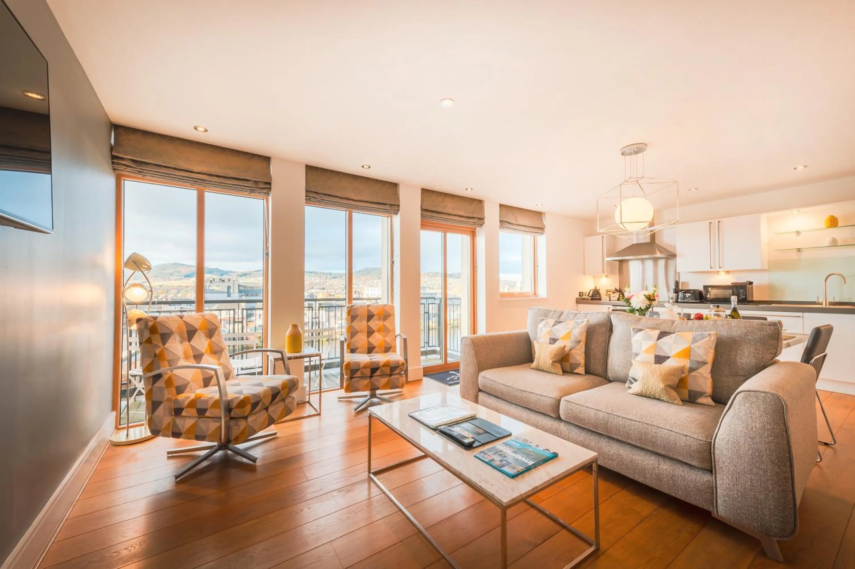 Living room in Highland Apartments by Mansley