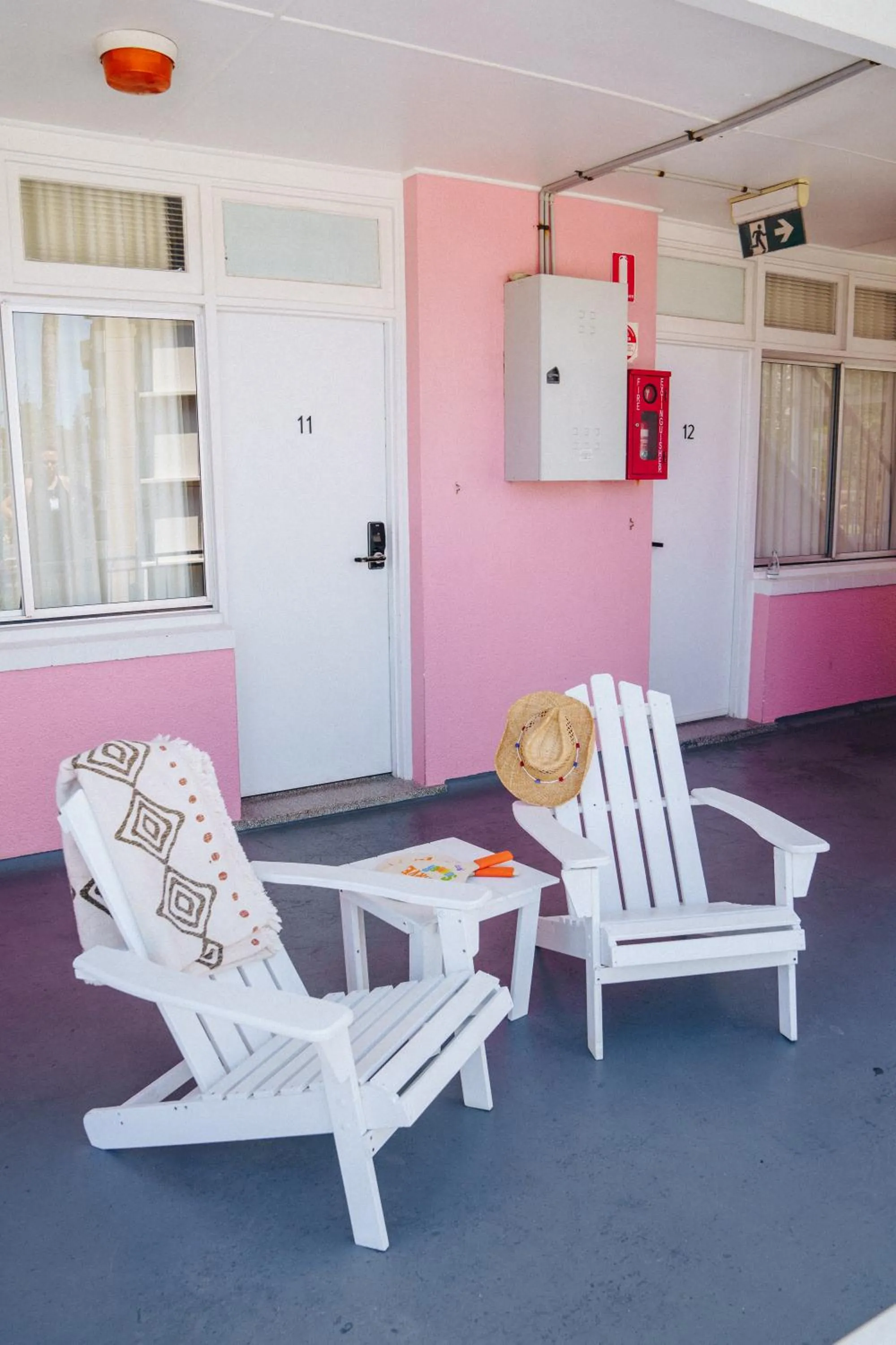 Seating area in The Pink Hotel Coolangatta