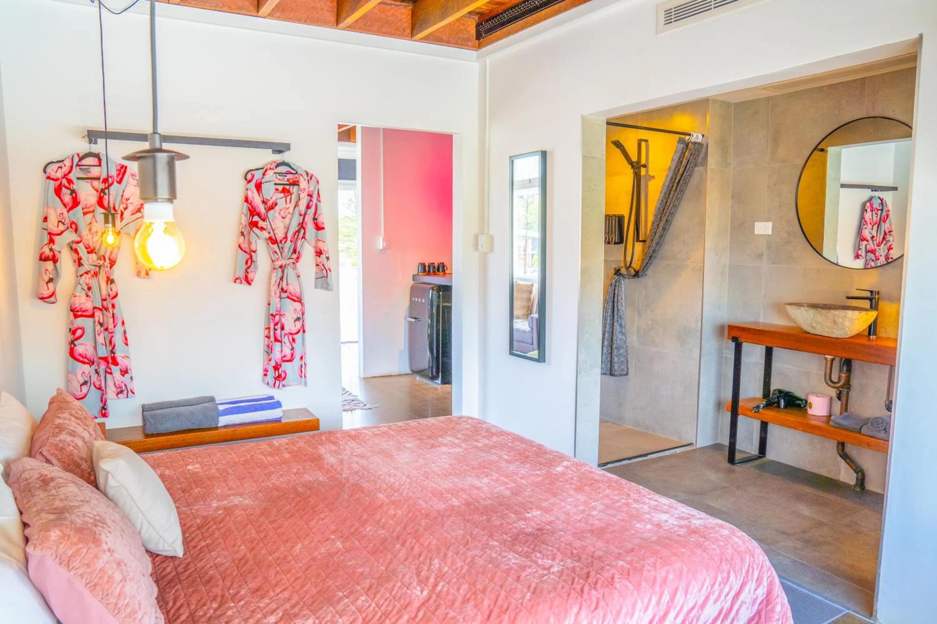 Bed in The Pink Hotel Coolangatta