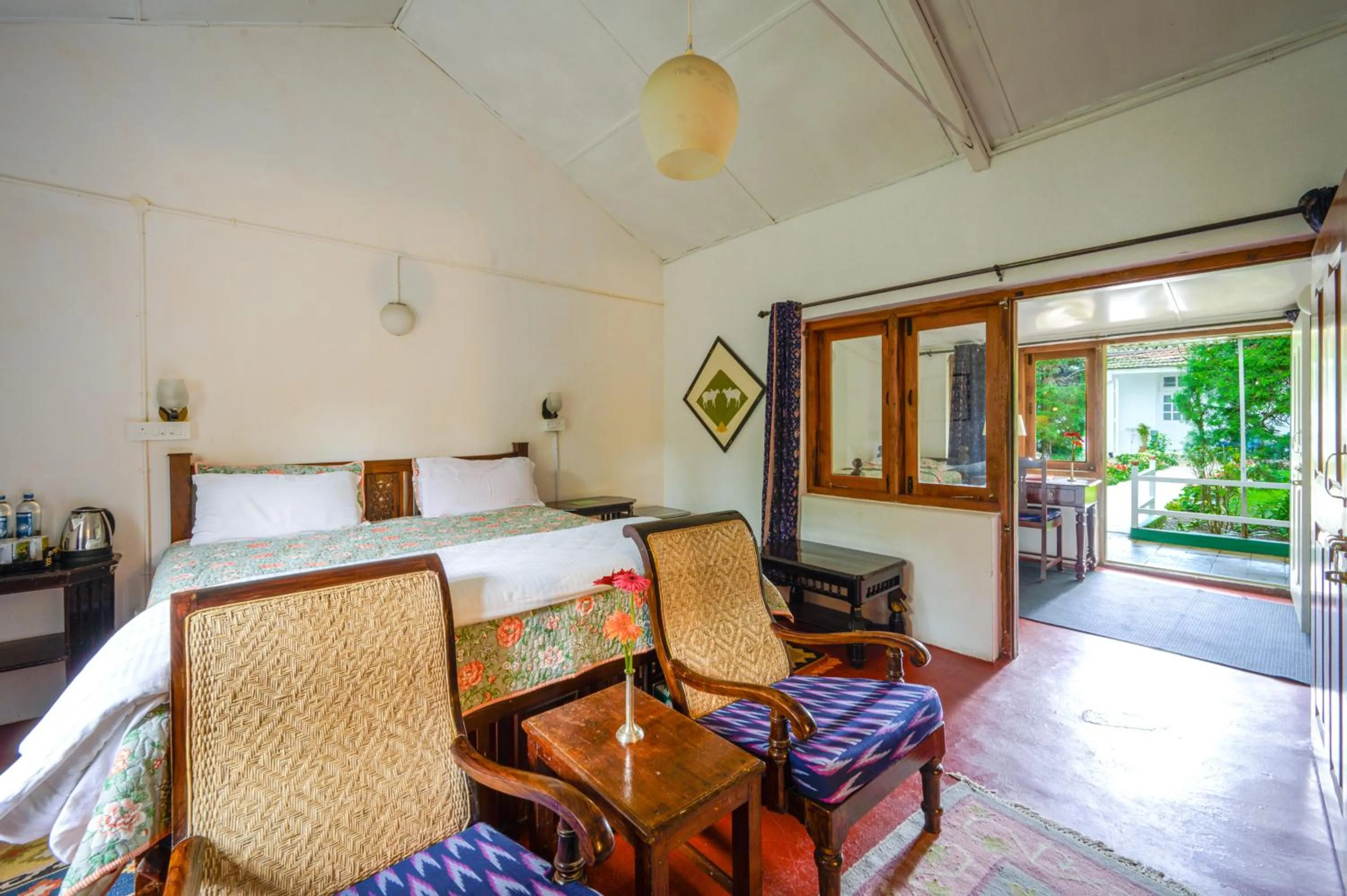 Bed in Neemrana's Wallwood Garden