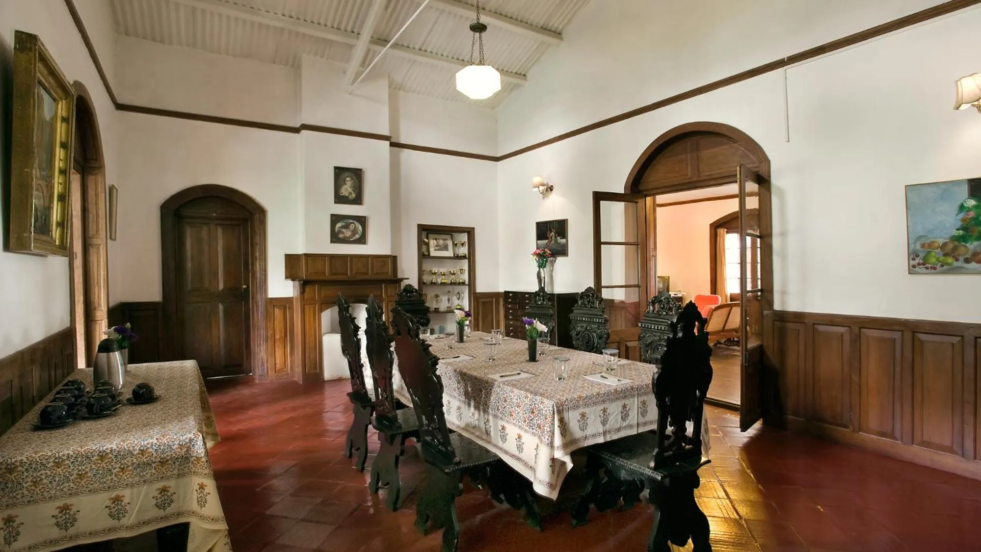 Dining area in Neemrana's Wallwood Garden