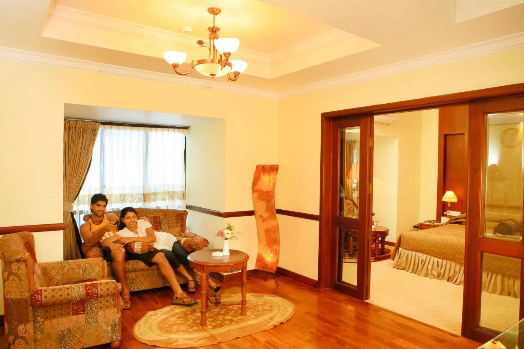 People in Regant Lake Palace Hotel