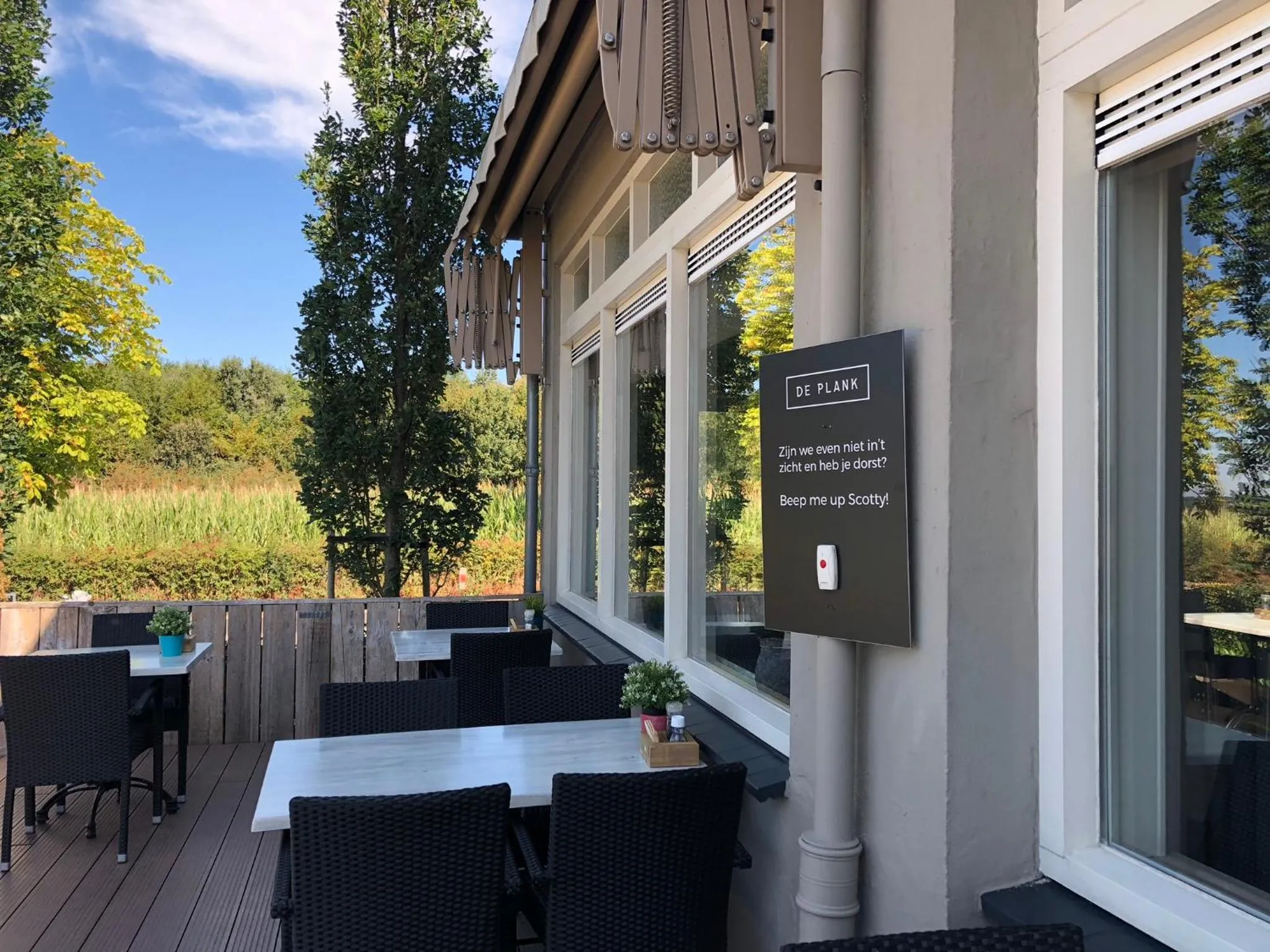 Balcony/Terrace in Hotel de Plank - alle kamers met airconditioning