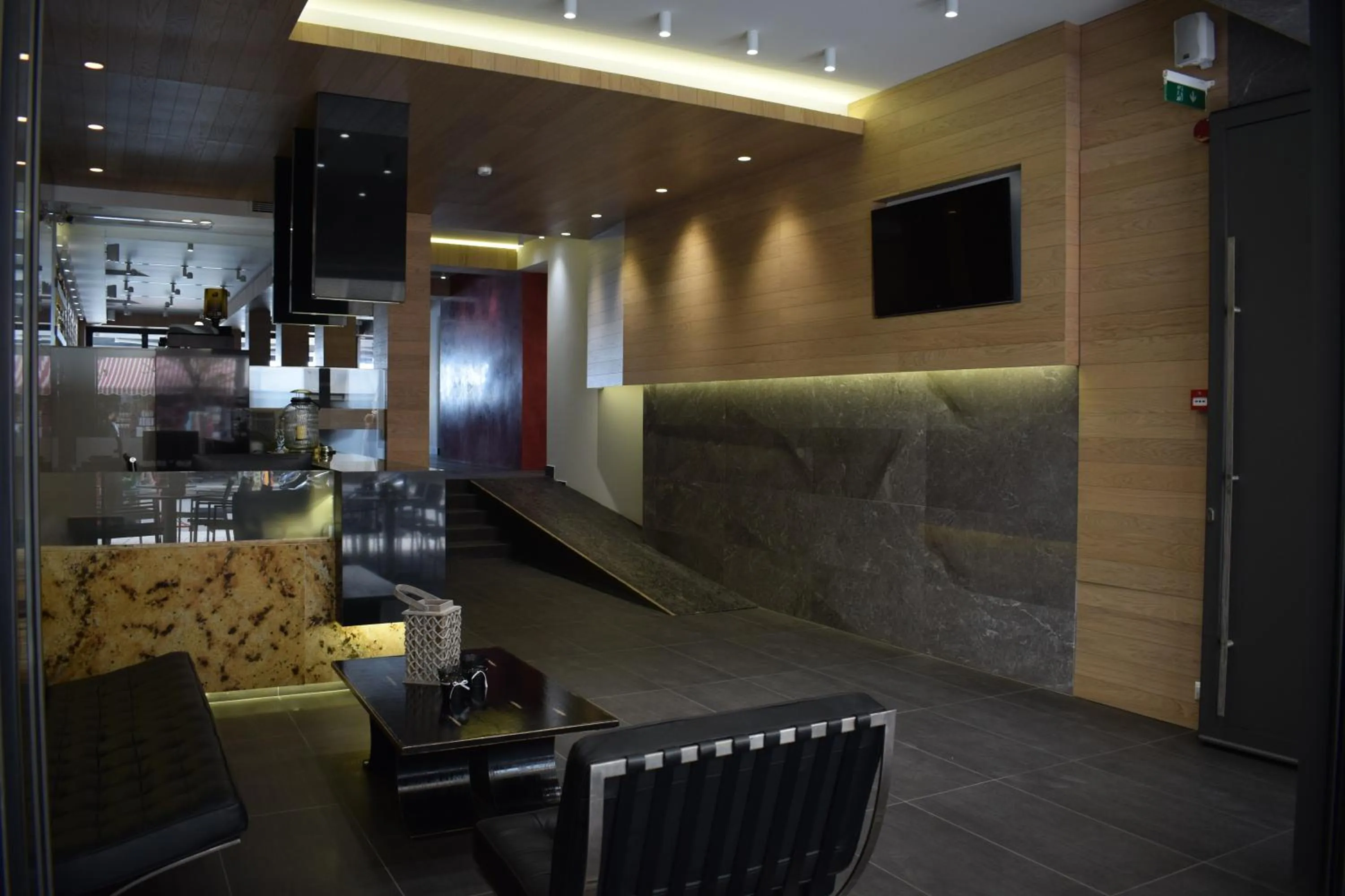 Communal lounge/ TV room in Hotel Zefyros