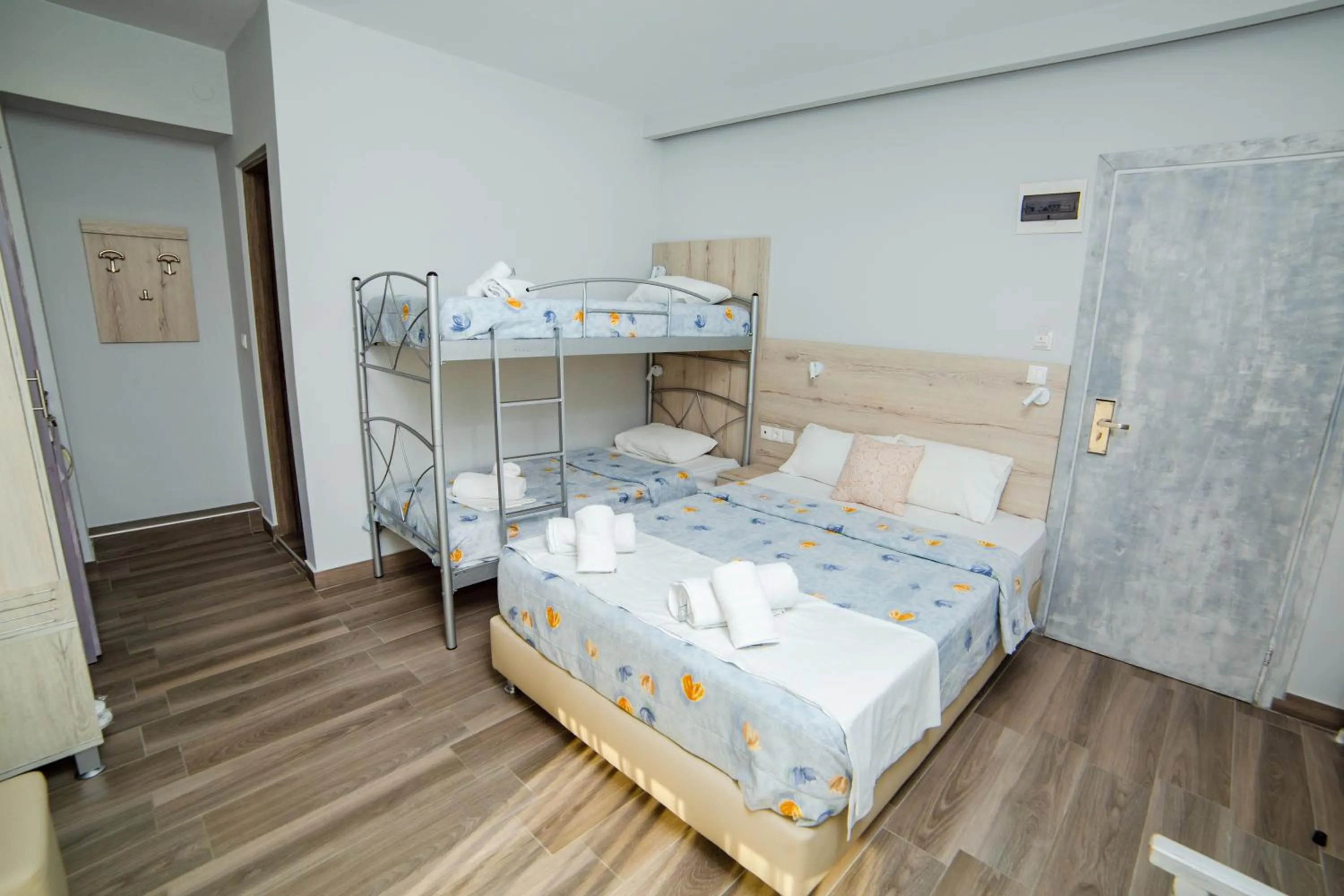 Bed in Hotel Zefyros