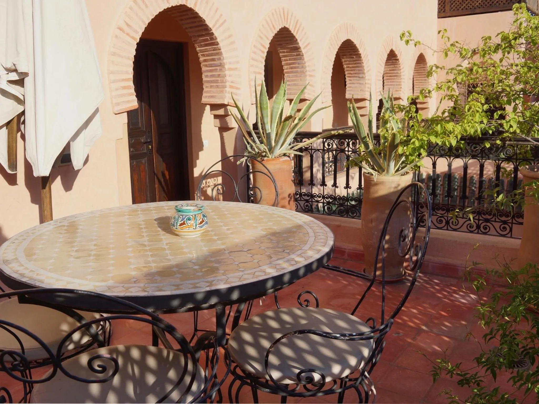 Balcony/Terrace in Riad Marrakiss