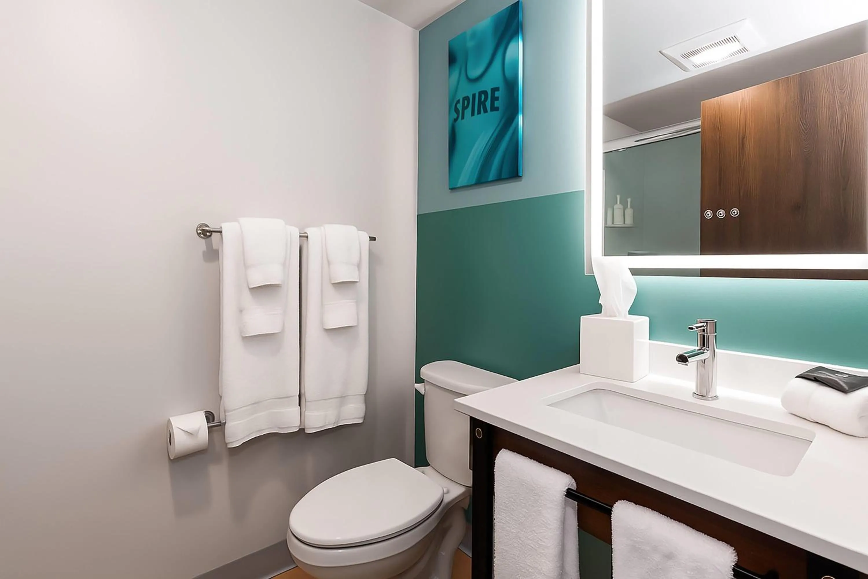 Bathroom in Wingate by Wyndham Geneva at SPIRE Academy