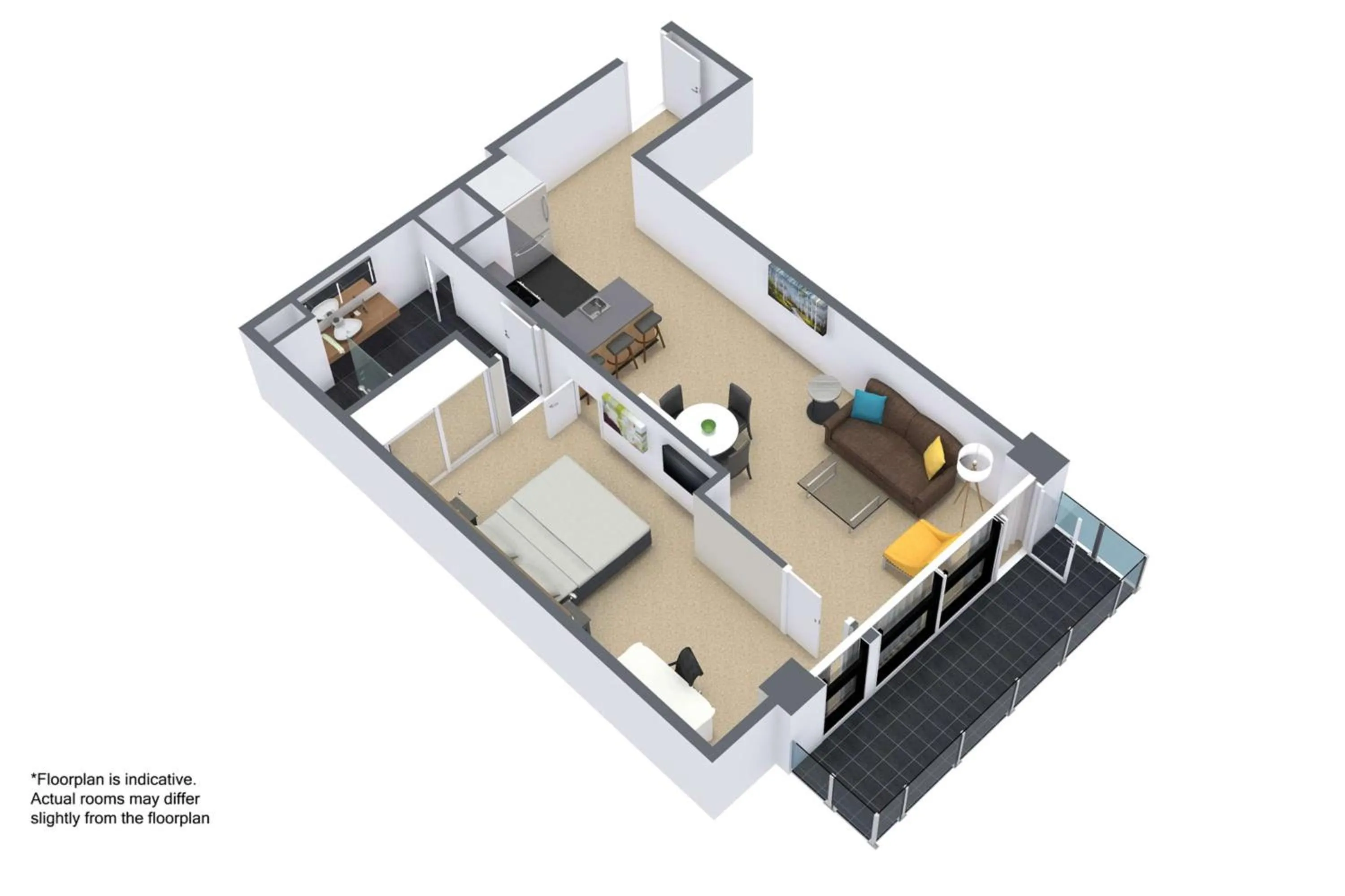 Floor plan in Adina Apartment Hotel Melbourne