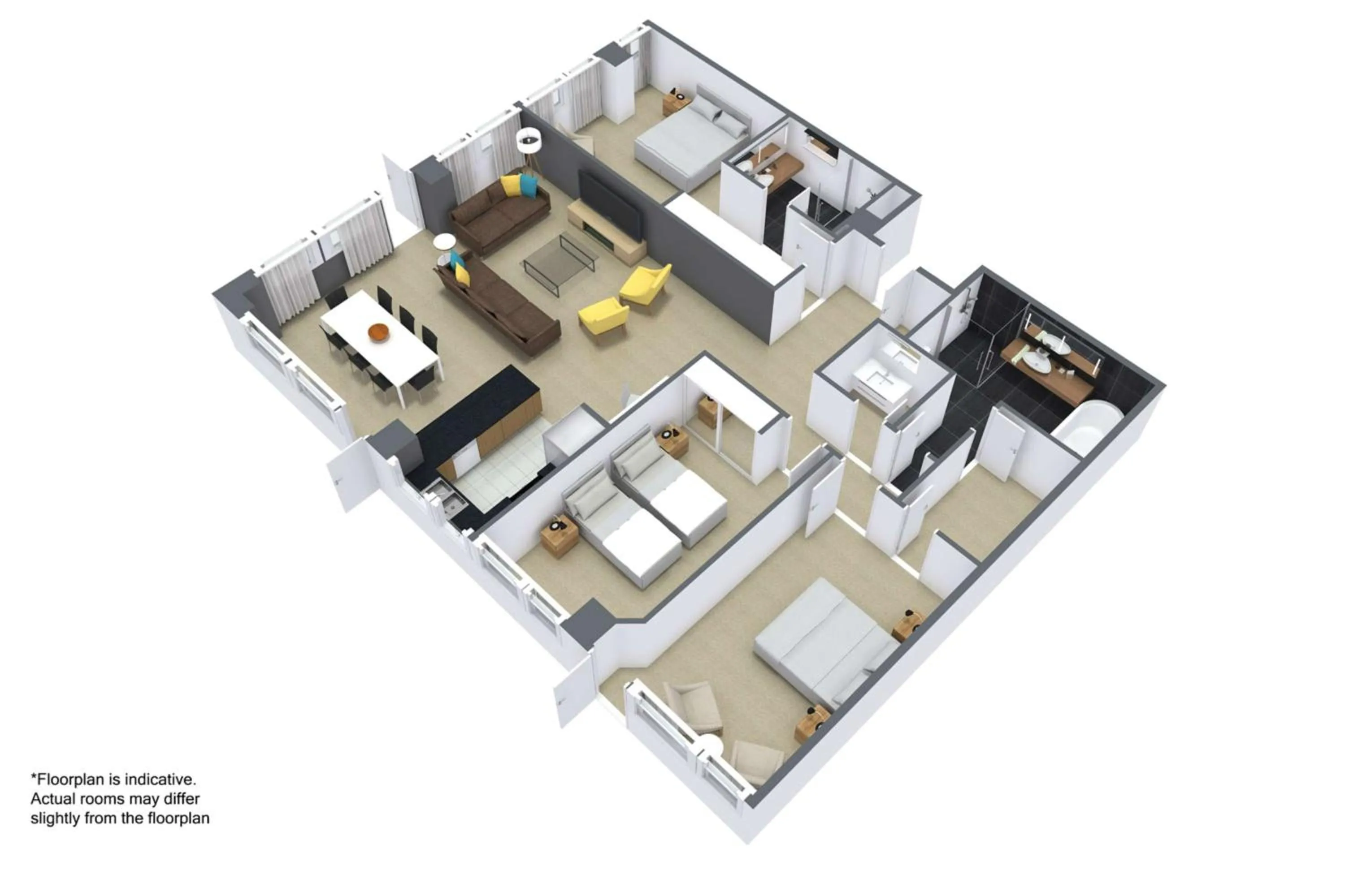 Floor plan in Adina Apartment Hotel Melbourne