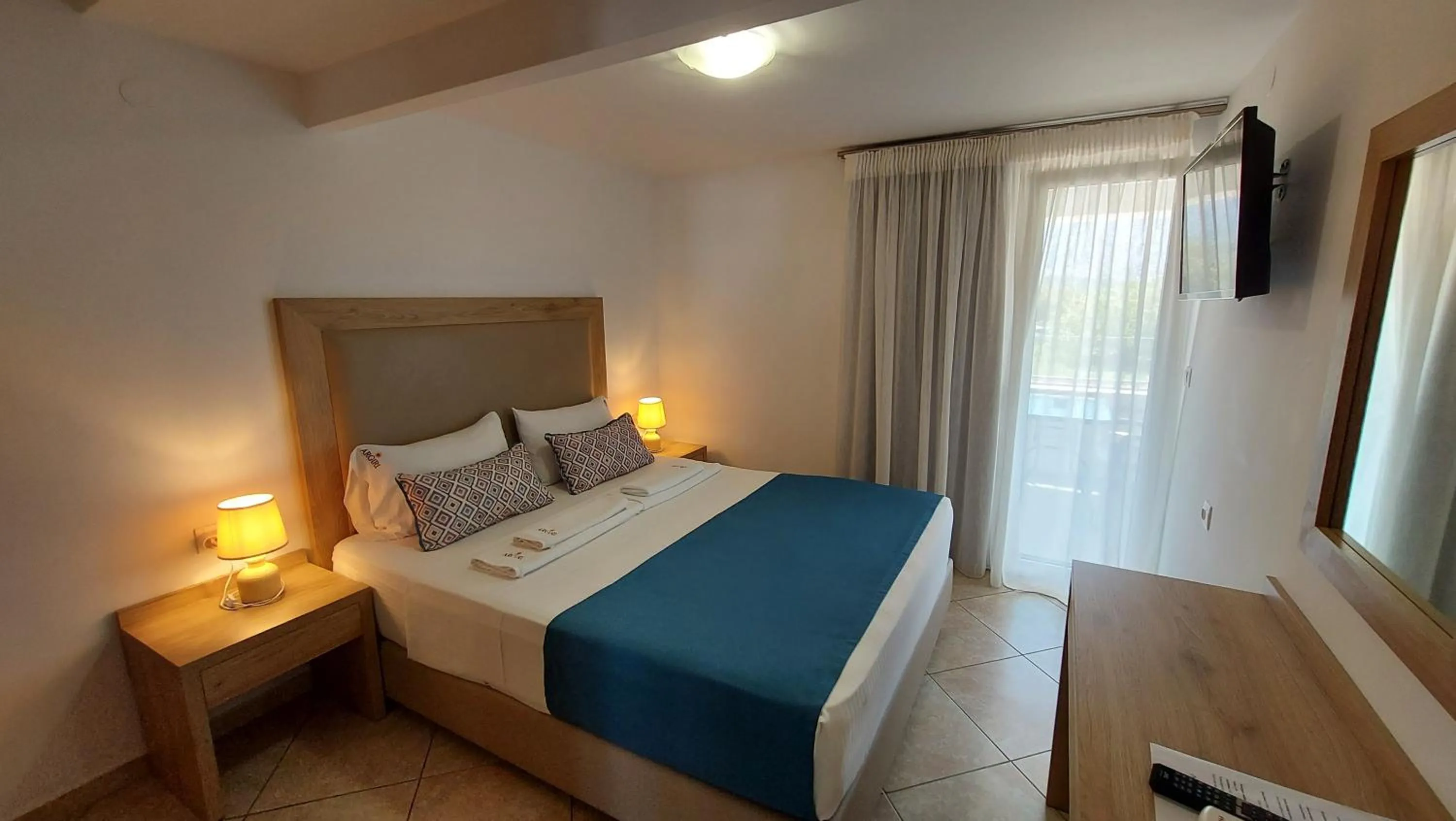 Bed in Argiri Apartments & Suites