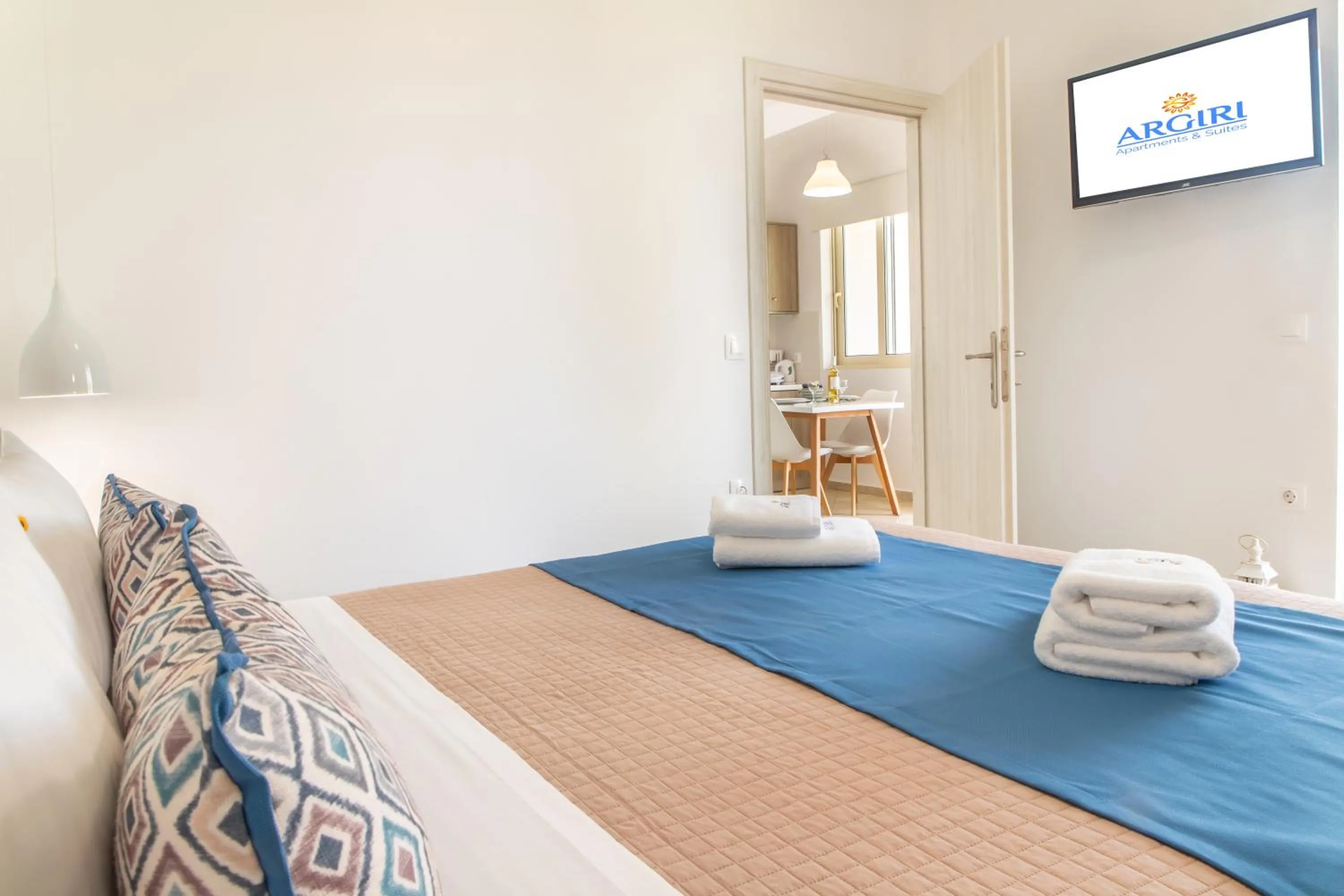 Bedroom, Bed in Argiri Apartments & Suites