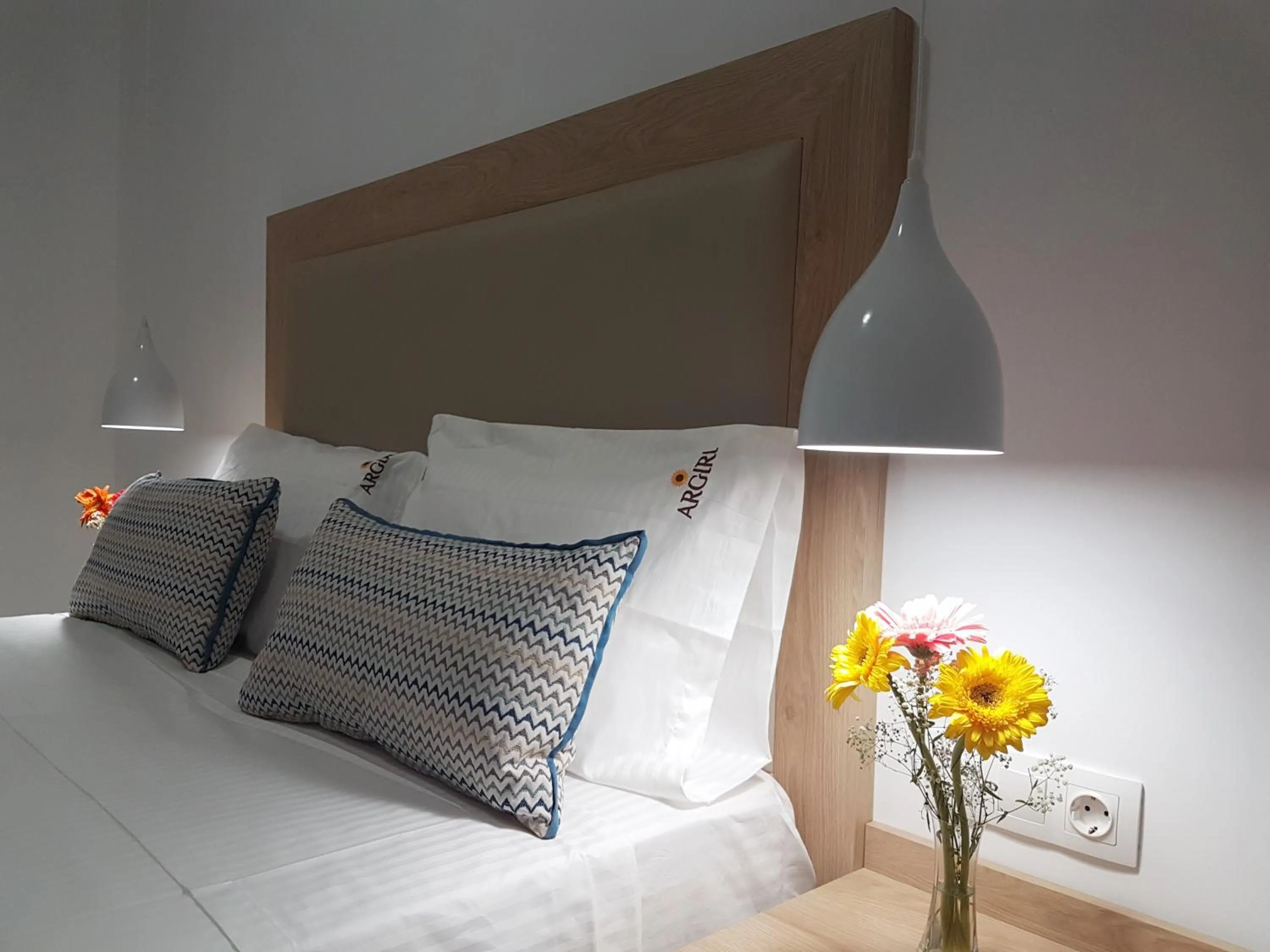 Bed in Argiri Apartments & Suites