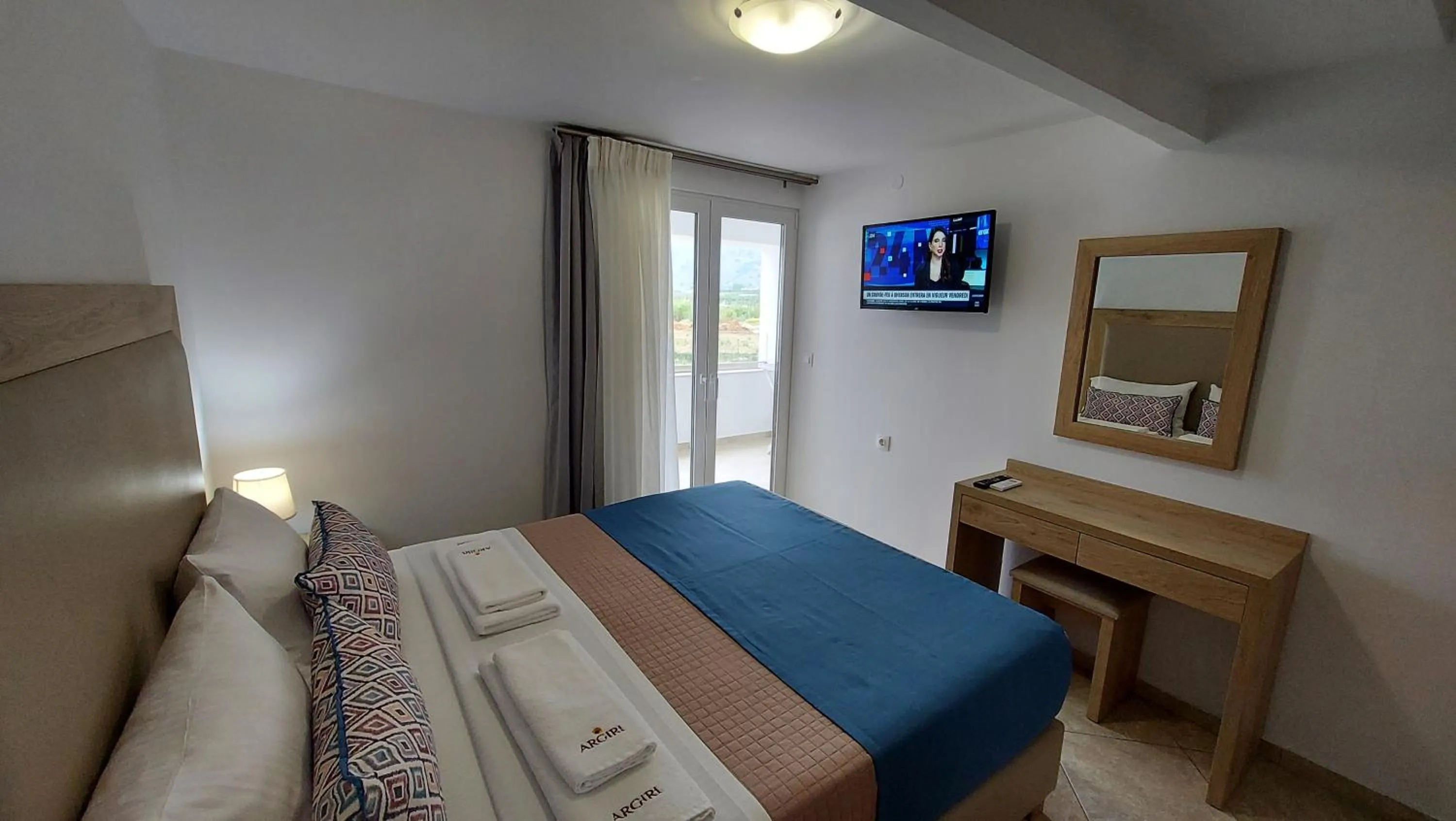 Bed in Argiri Apartments & Suites