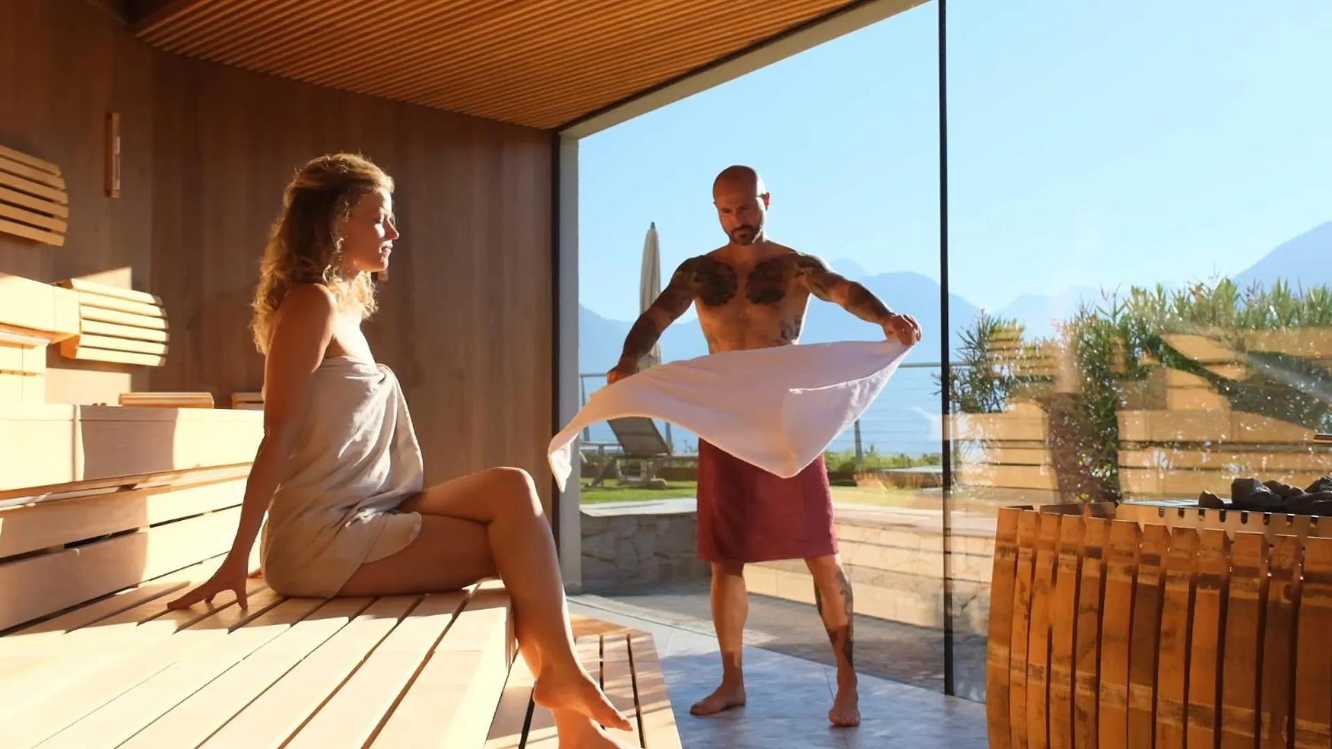 Sauna in Hotel Mitterplatt (Schenna Resort)