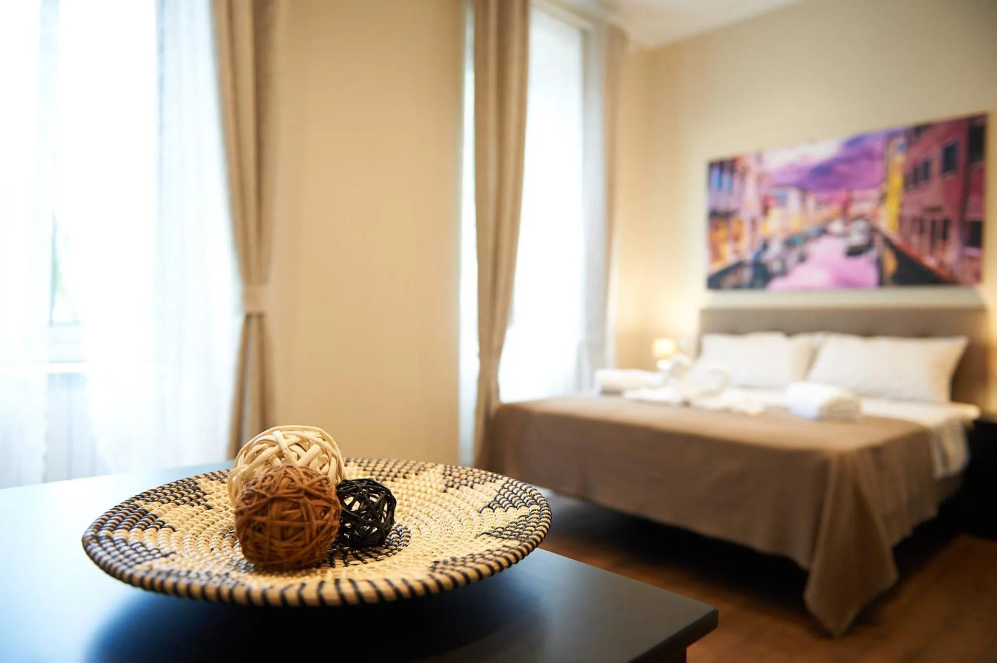 Decorative detail, Bed in Miramare Luxury Suites