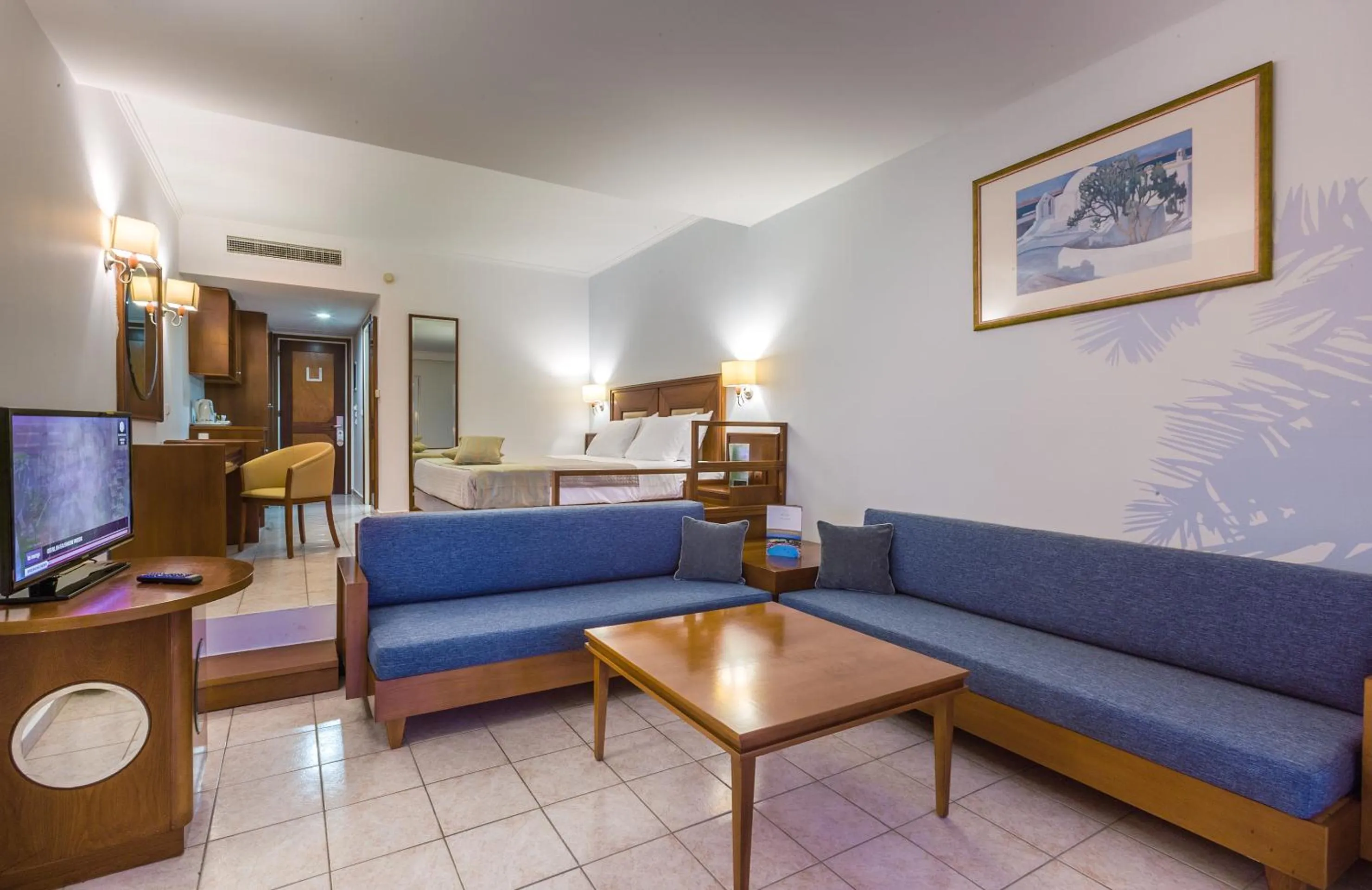 Bed in Kipriotis Maris Suites