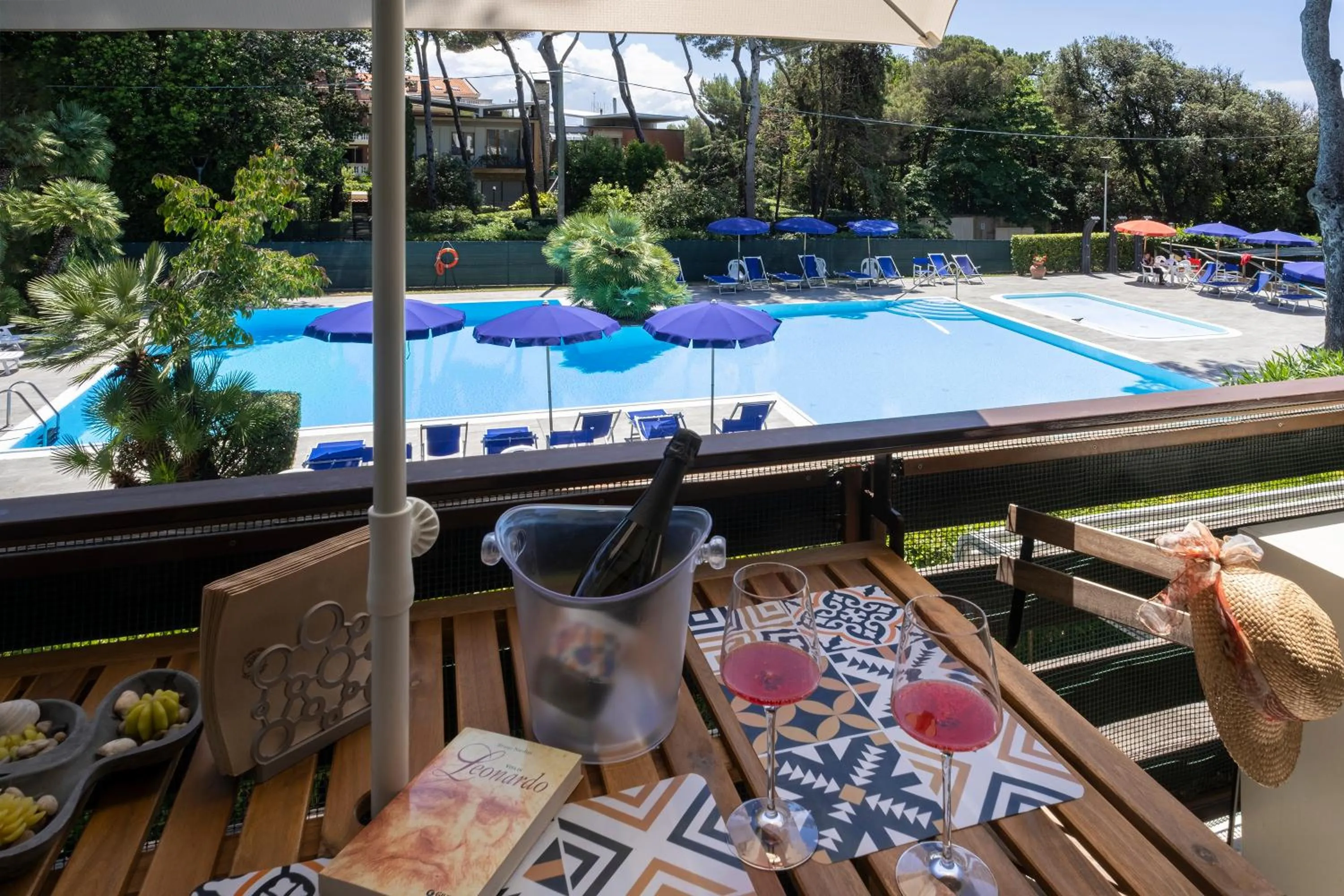 Pool view in Fattoria Nel Parco