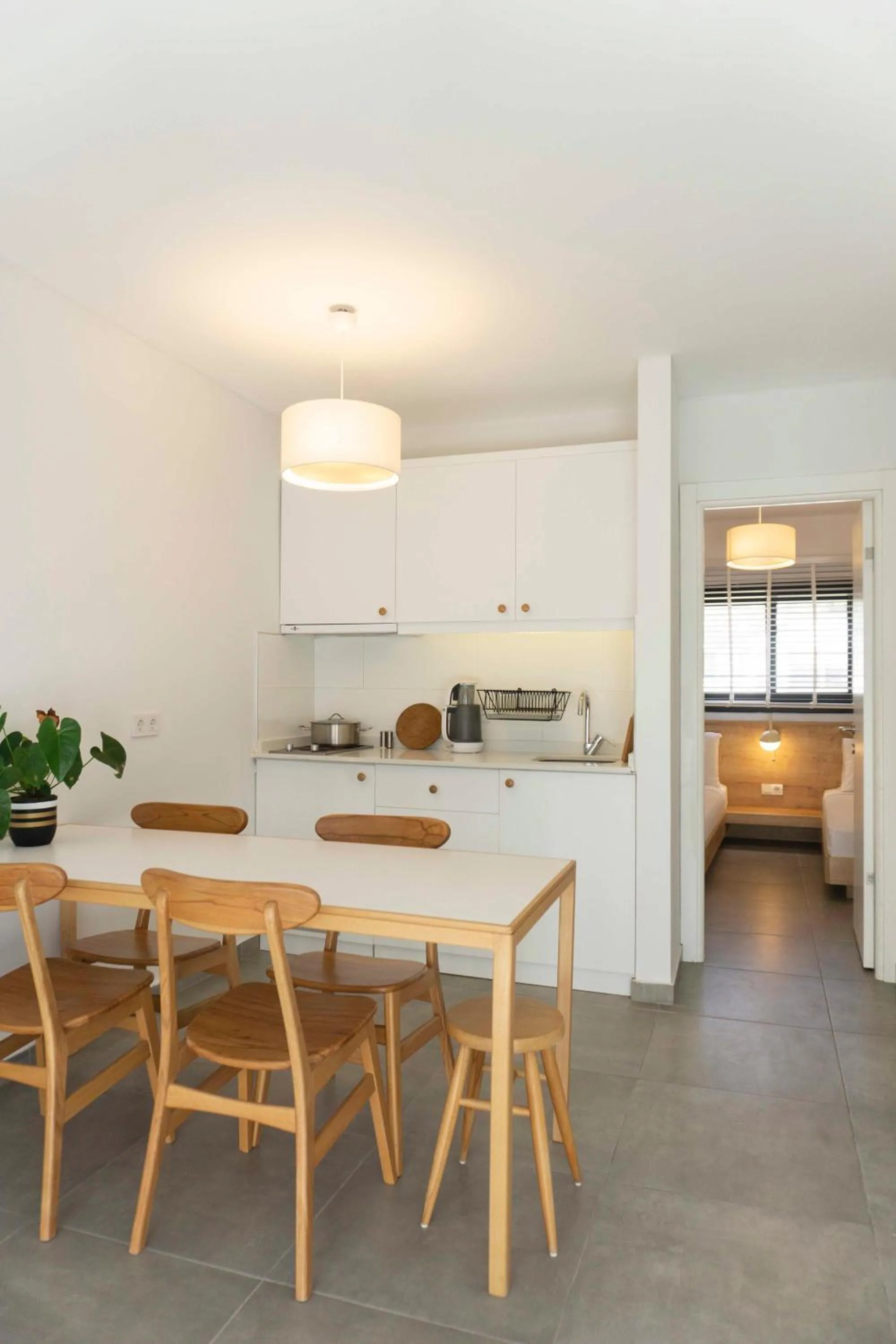 Kitchen or kitchenette in Daphnis Hotel